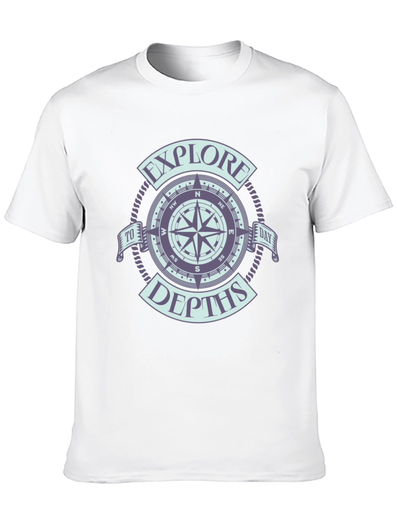 Explore Depths Compass Graphic Black T-Shirt