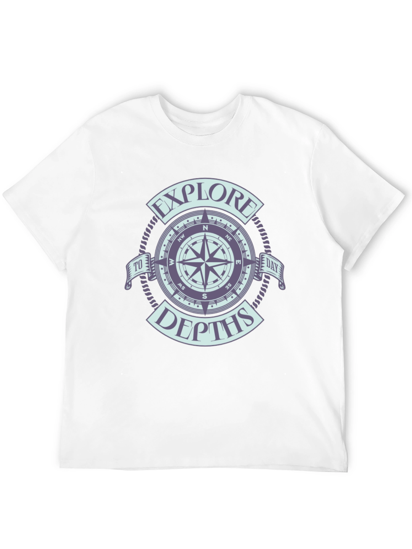 Explore Depths Compass Graphic Black T-Shirt