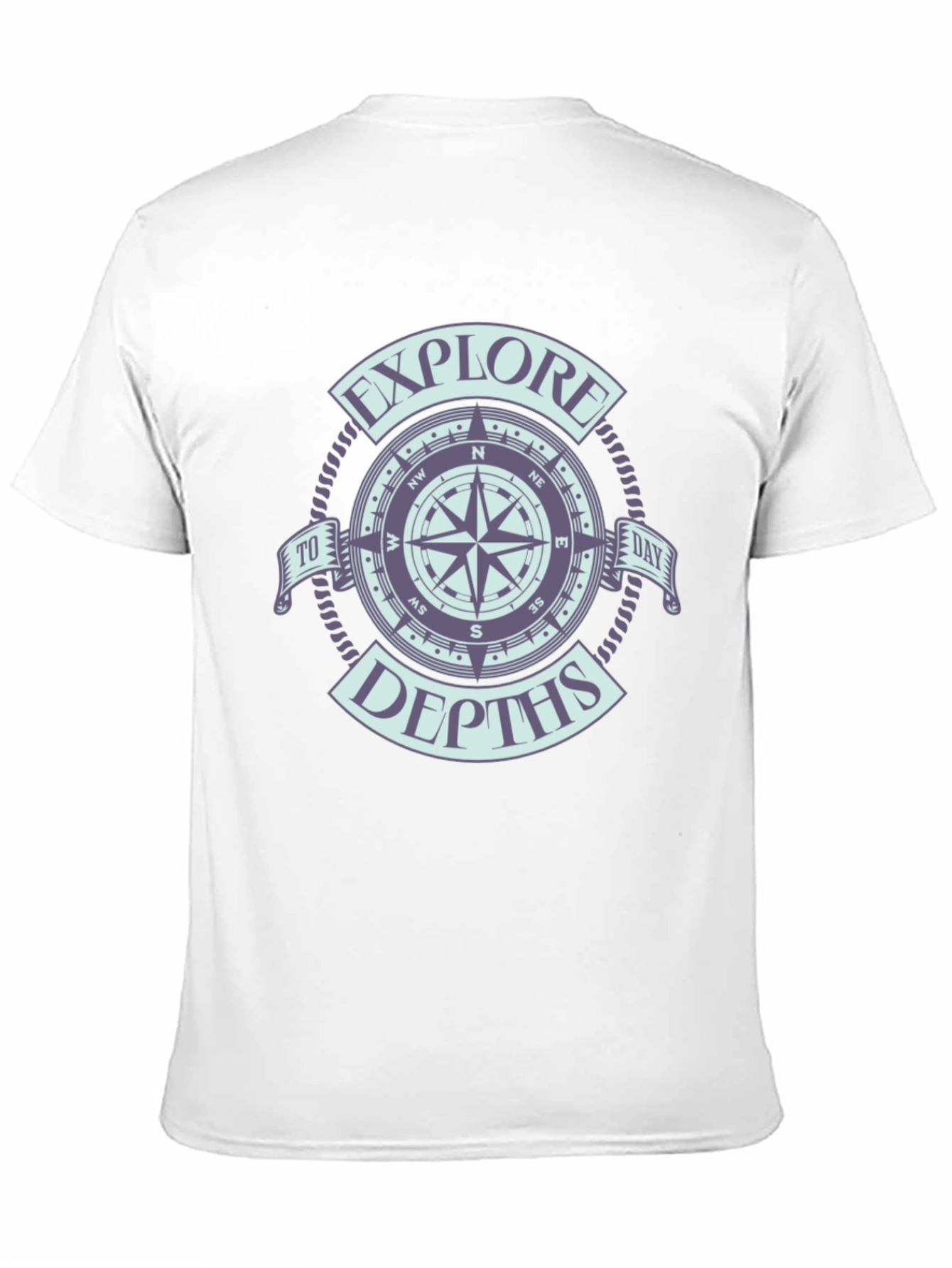 Explore Depths Compass Graphic Black T-Shirt