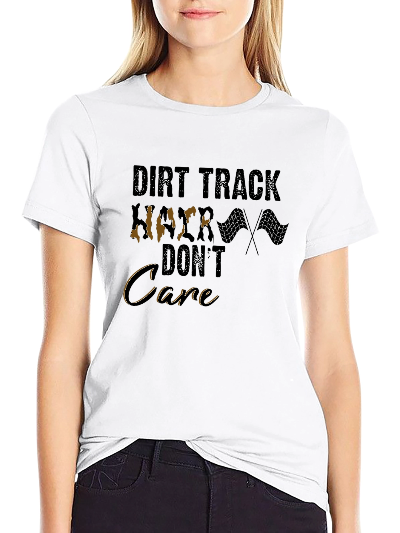 Dirt Track Racer Graphic Tee - Dont Care