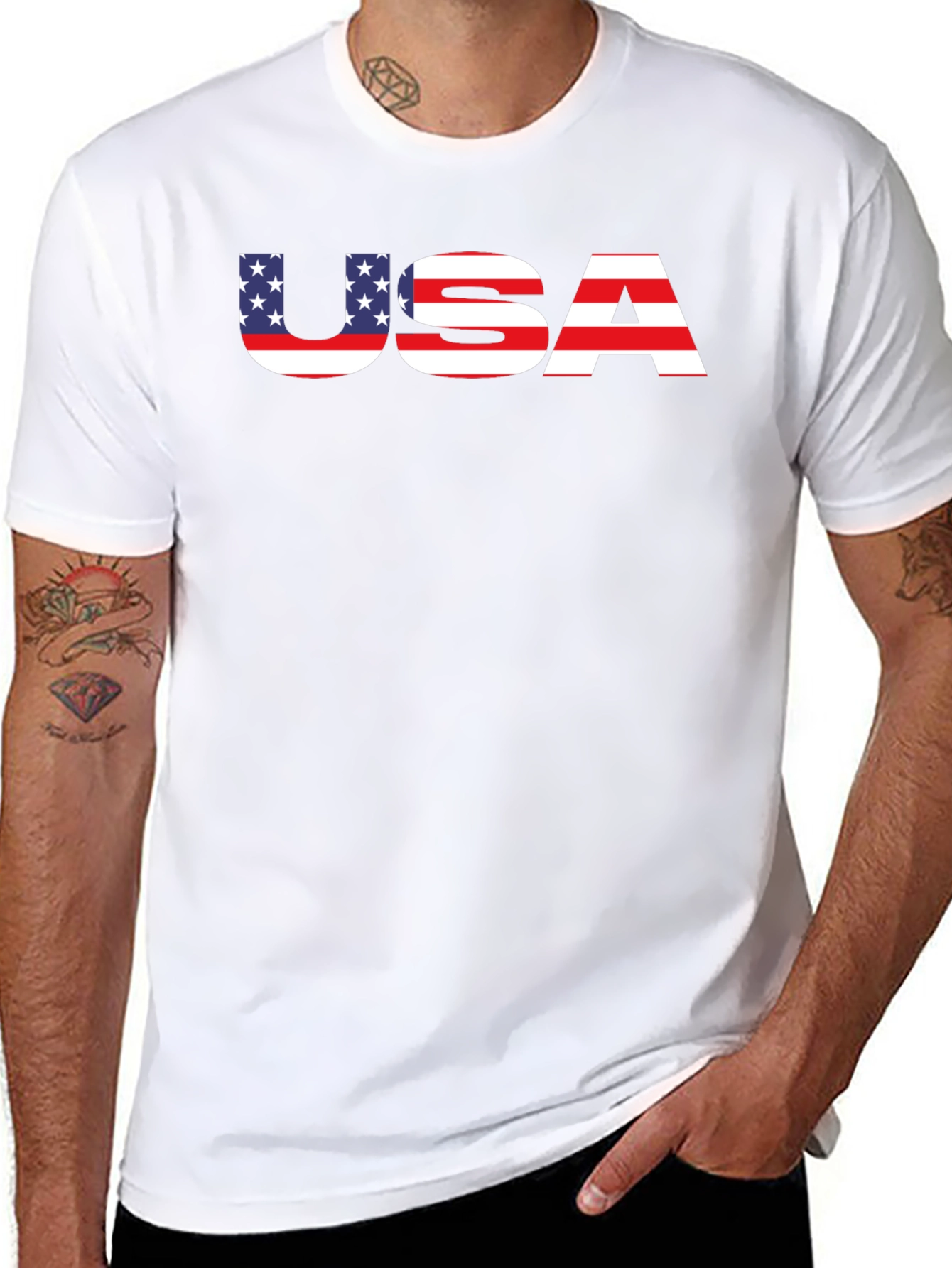 USA Flag Graphic T-Shirt