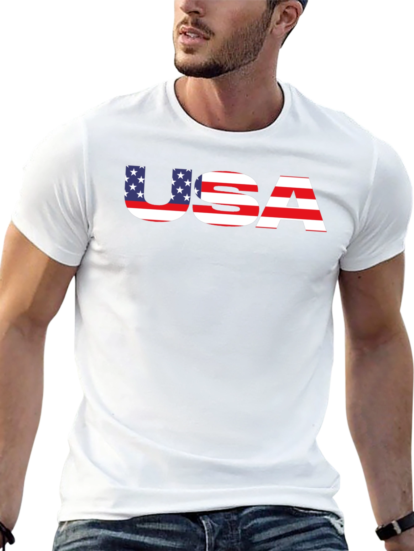 USA Flag Graphic T-Shirt