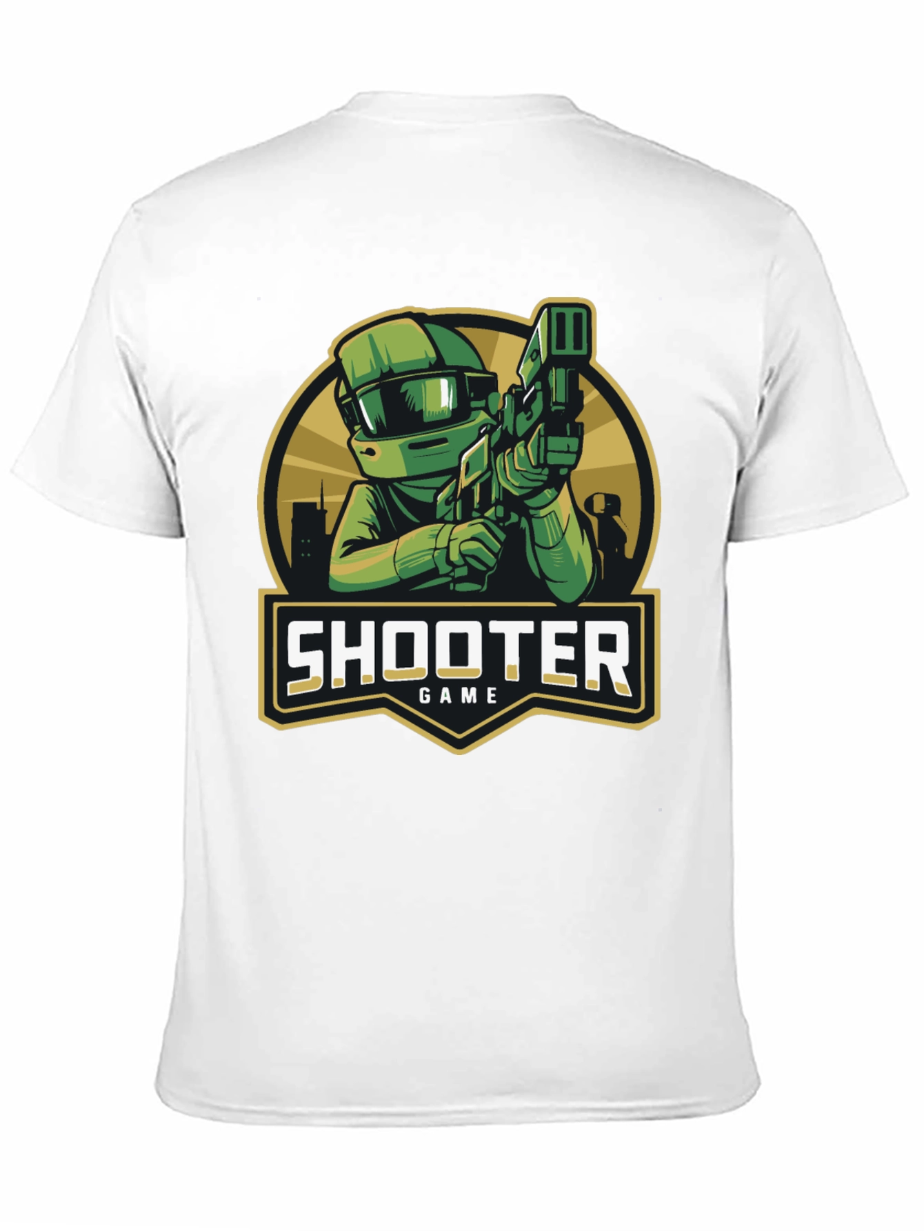 Shooter Game Graphic Black T-Shirt