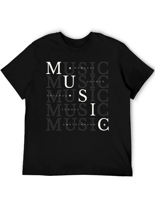 Music Lovers Graphic Tee - Black