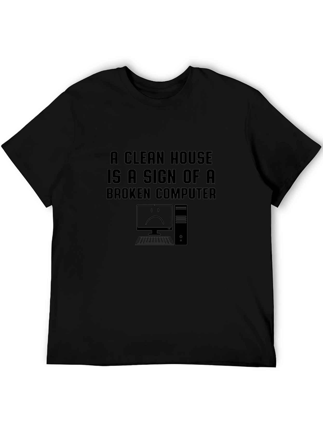 Funny Broken Computer Graphic T-Shirt