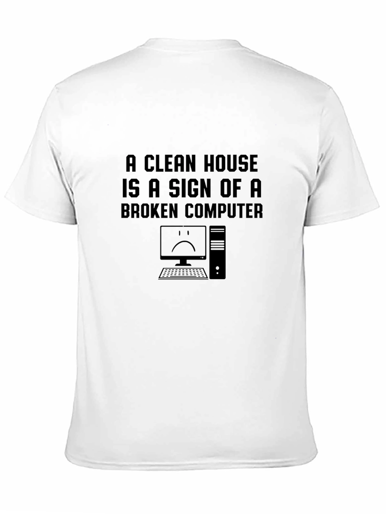 Funny Broken Computer Graphic T-Shirt