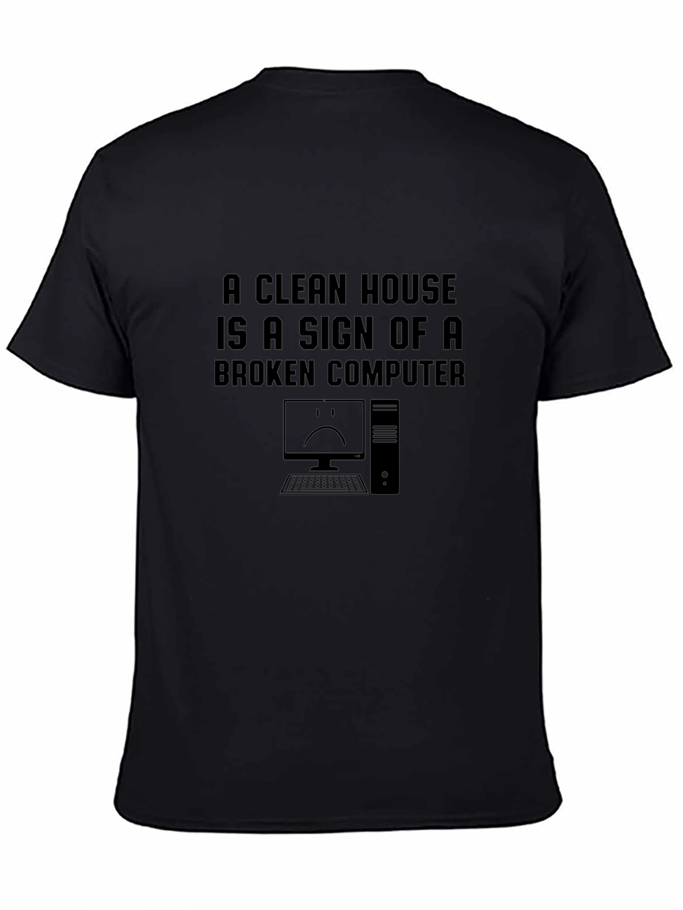Funny Broken Computer Graphic T-Shirt