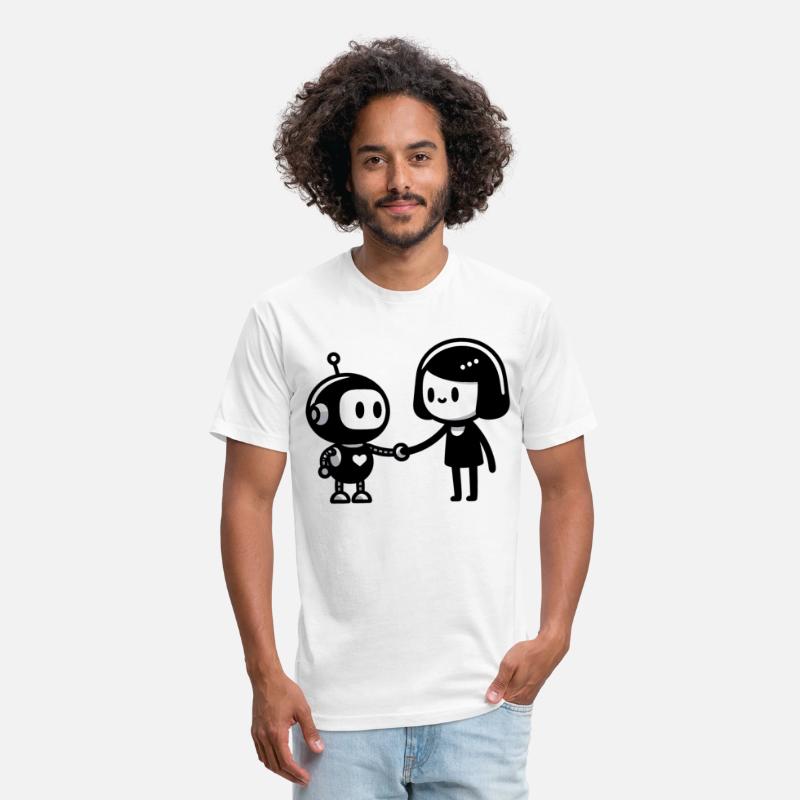 AI Ethics Robot Shaking Hands with a Woman