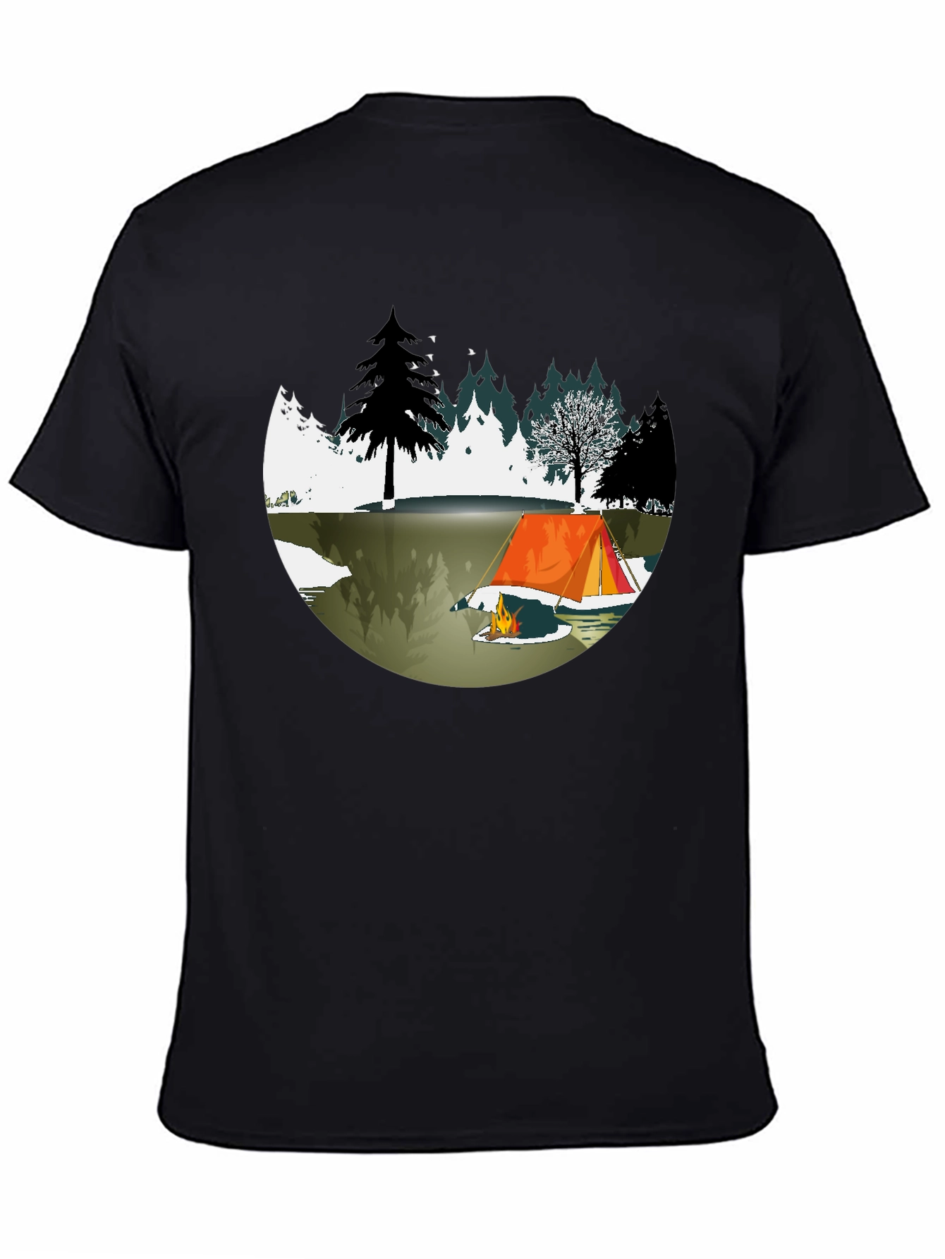 Camping Scene Graphic Tee - Nature Lovers T-shirt
