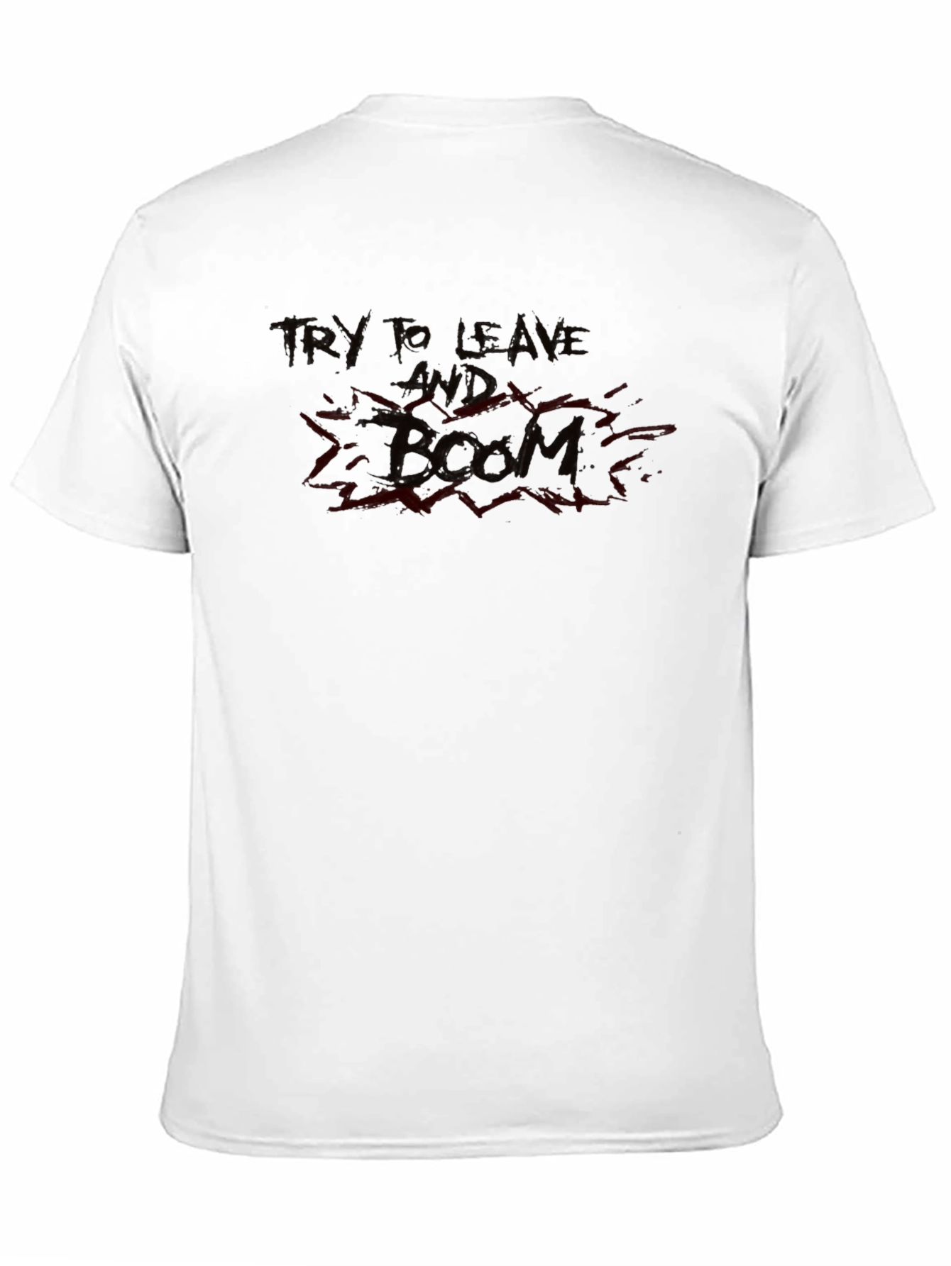 Try to Leave Boom Graphic Tee - Black
