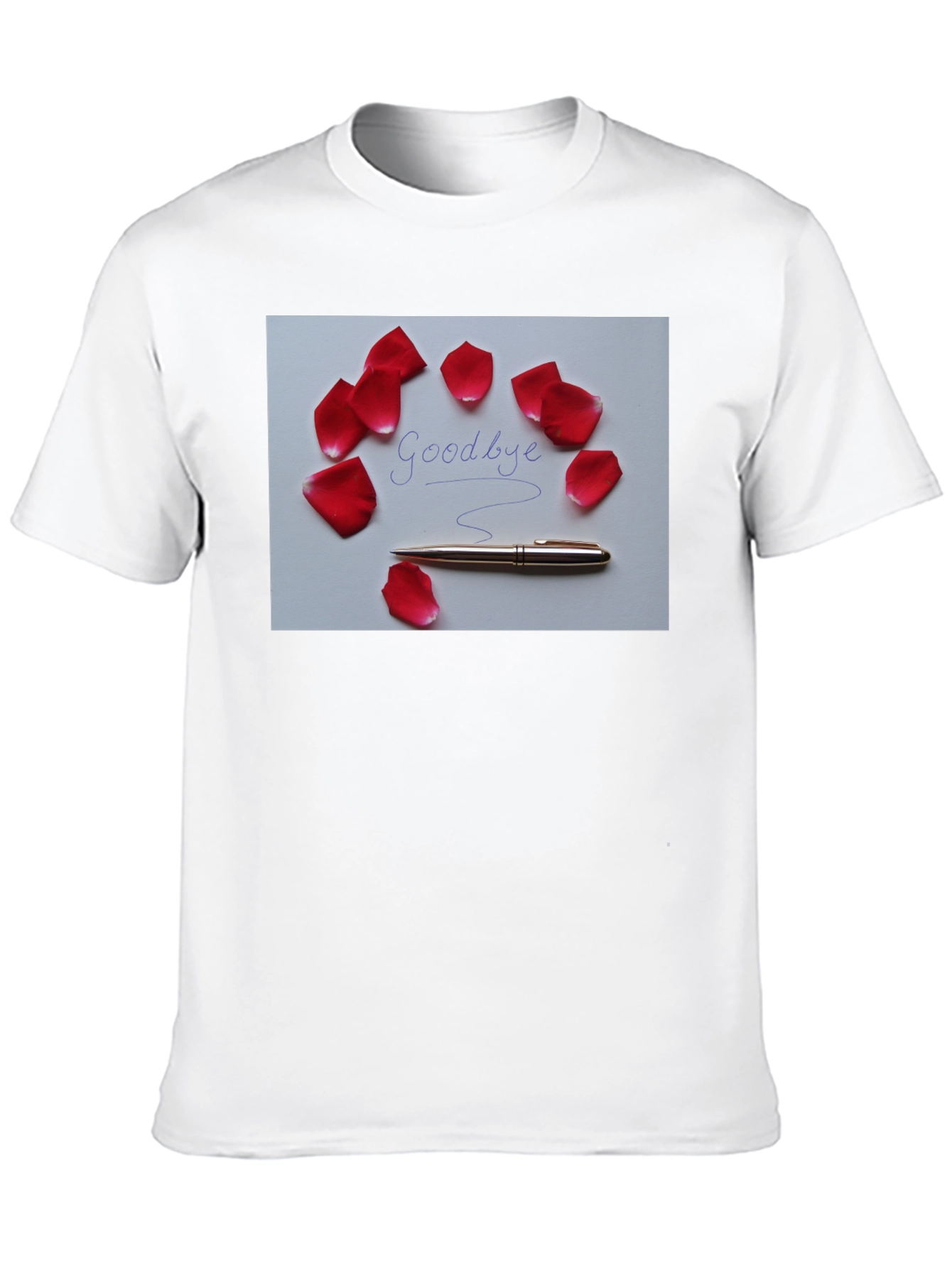 Goodbye Rose Petal Graphic T-Shirt