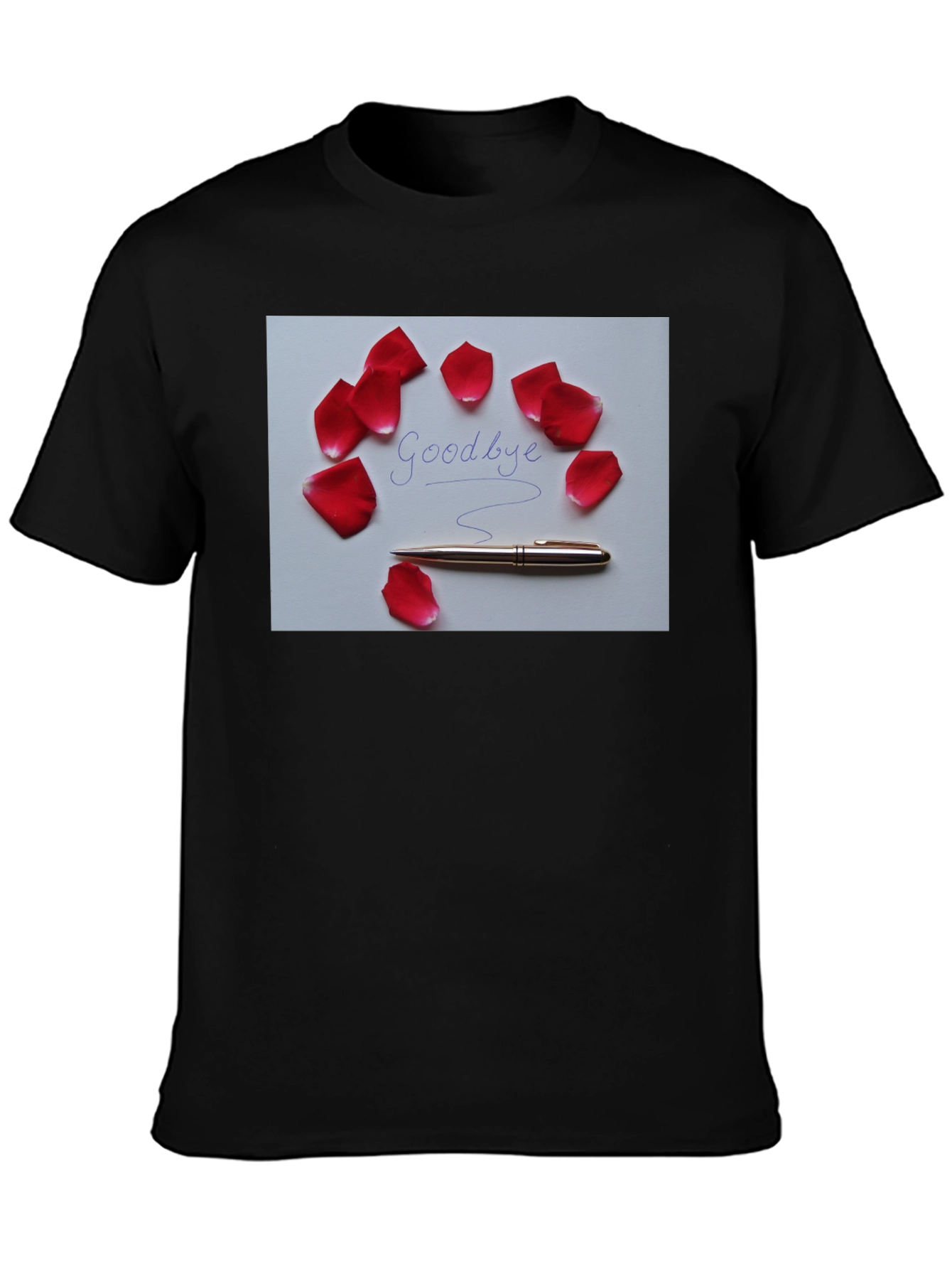 Goodbye Rose Petal Graphic T-Shirt