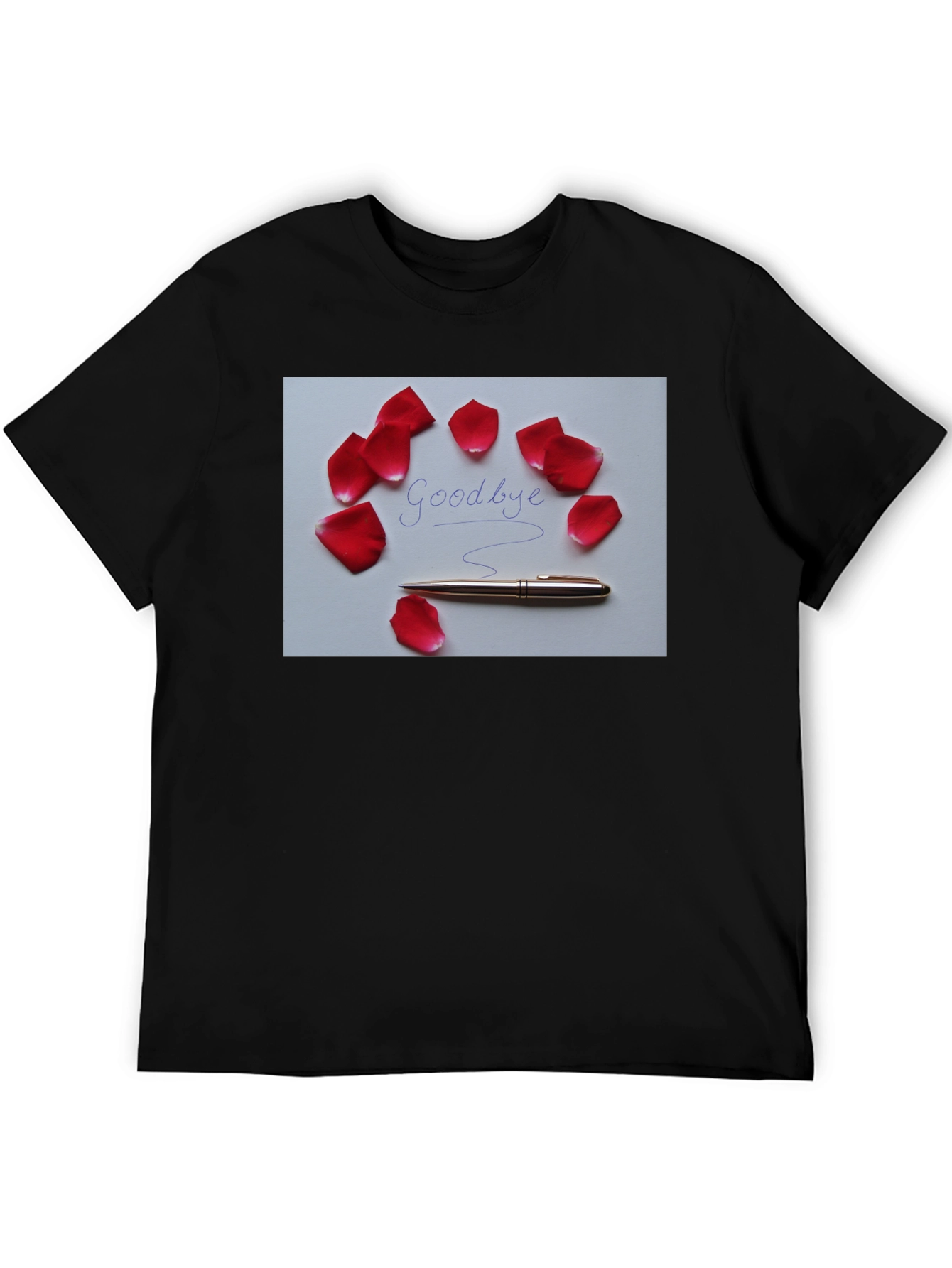 Goodbye Rose Petal Graphic T-Shirt