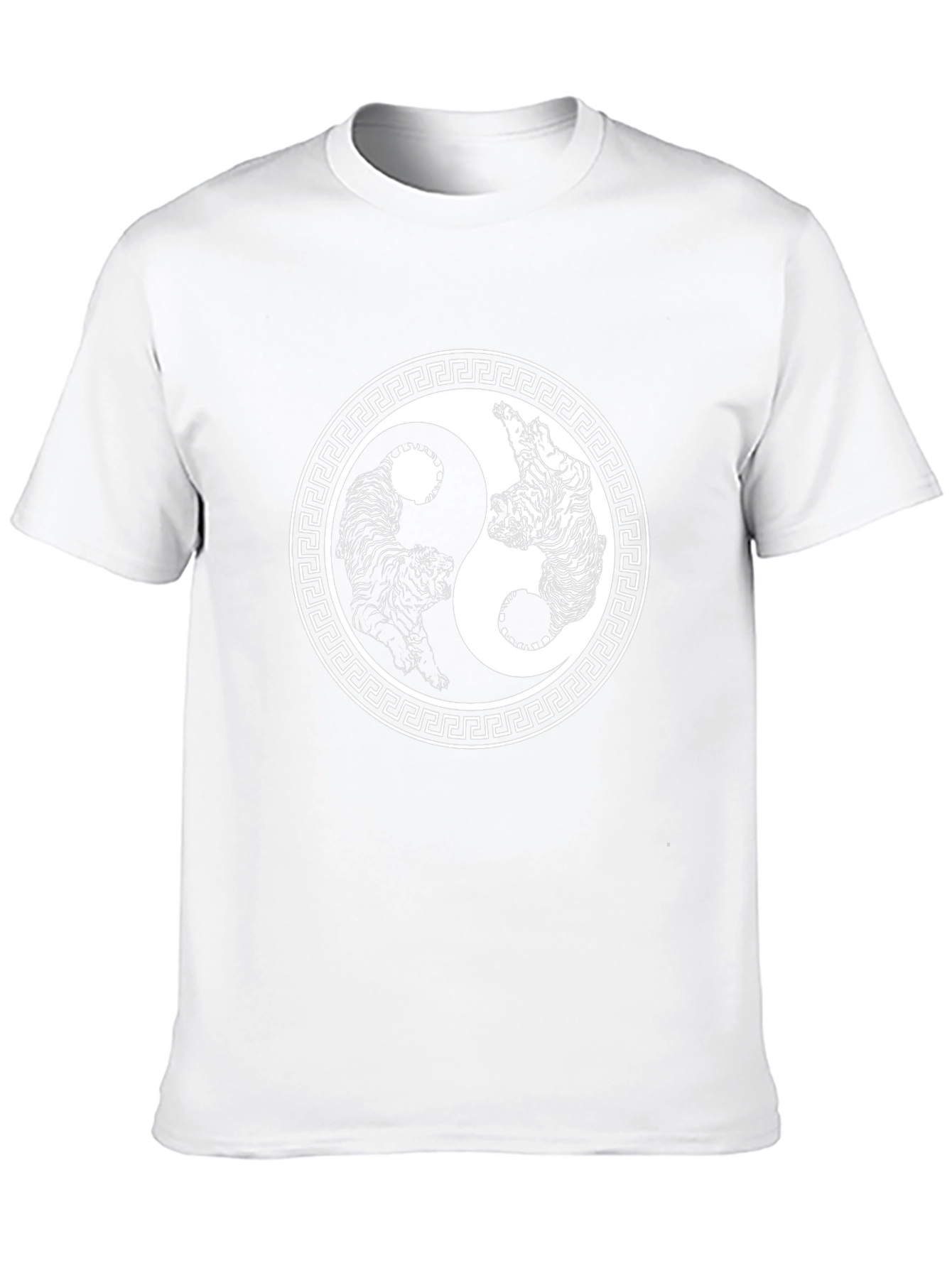 Yin Yang Tiger Graphic Tee - Classic Black T-Shirt