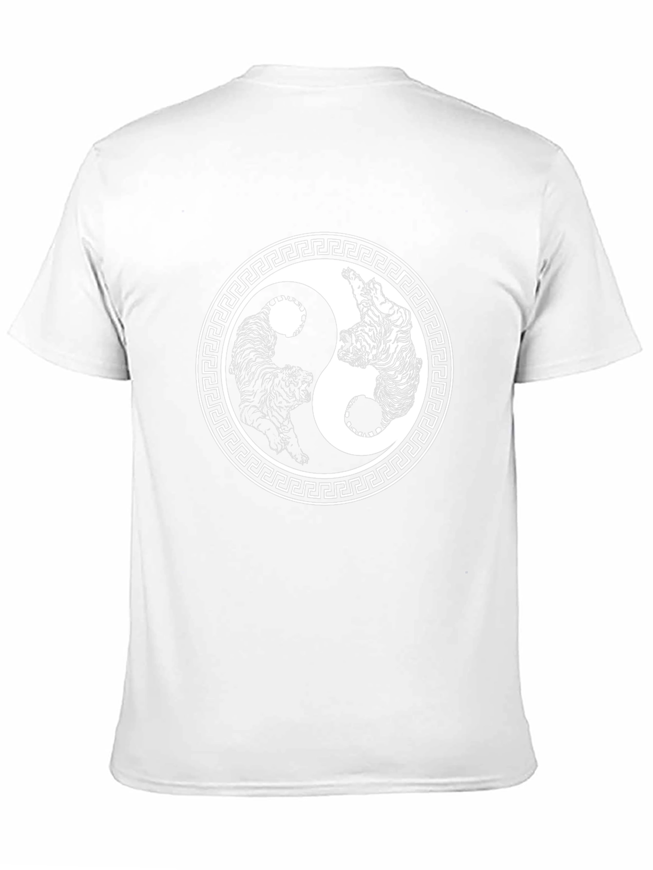 Yin Yang Tiger Graphic Tee - Classic Black T-Shirt