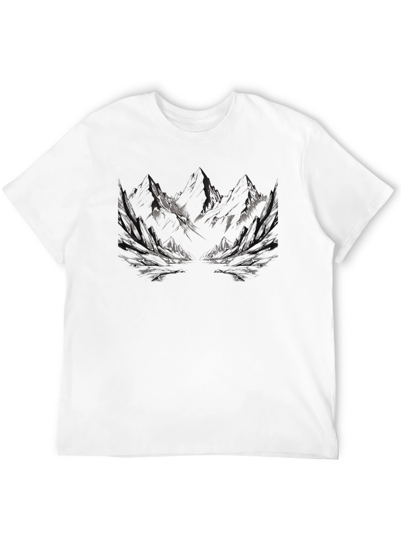 Mountain Peak Graphic Tee - Mens Black T-Shirt