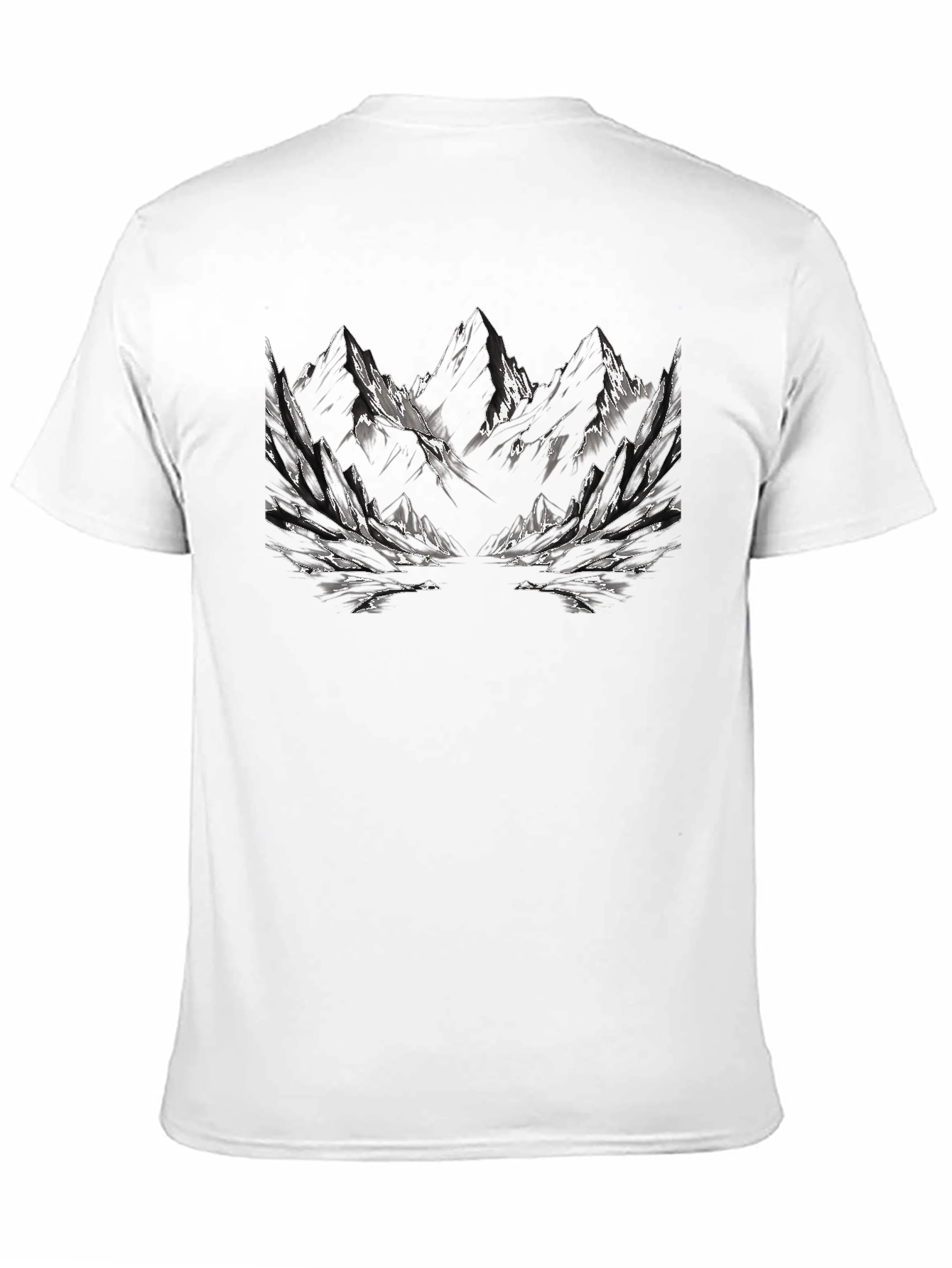 Mountain Peak Graphic Tee - Mens Black T-Shirt