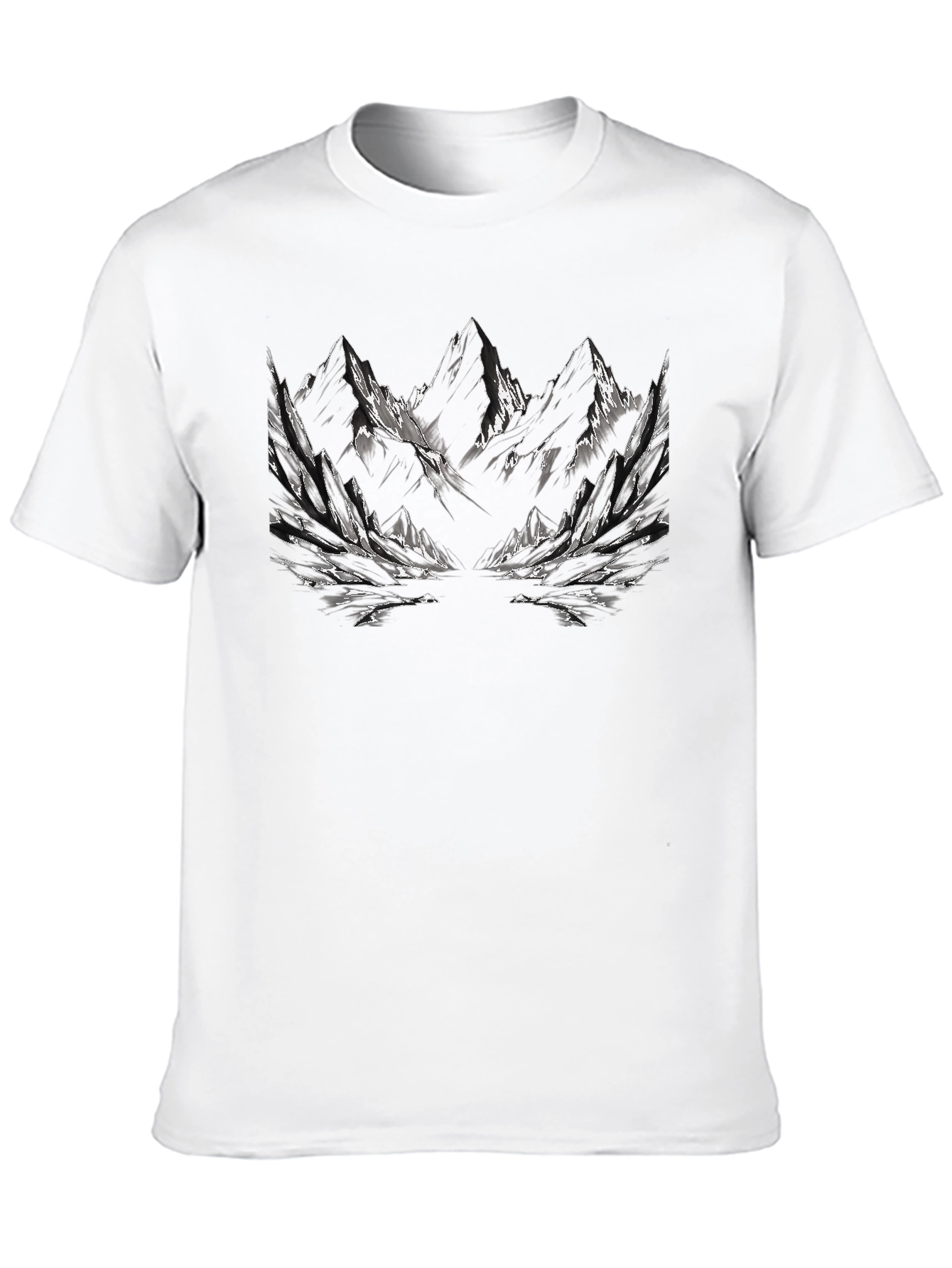Mountain Peak Graphic Tee - Mens Black T-Shirt