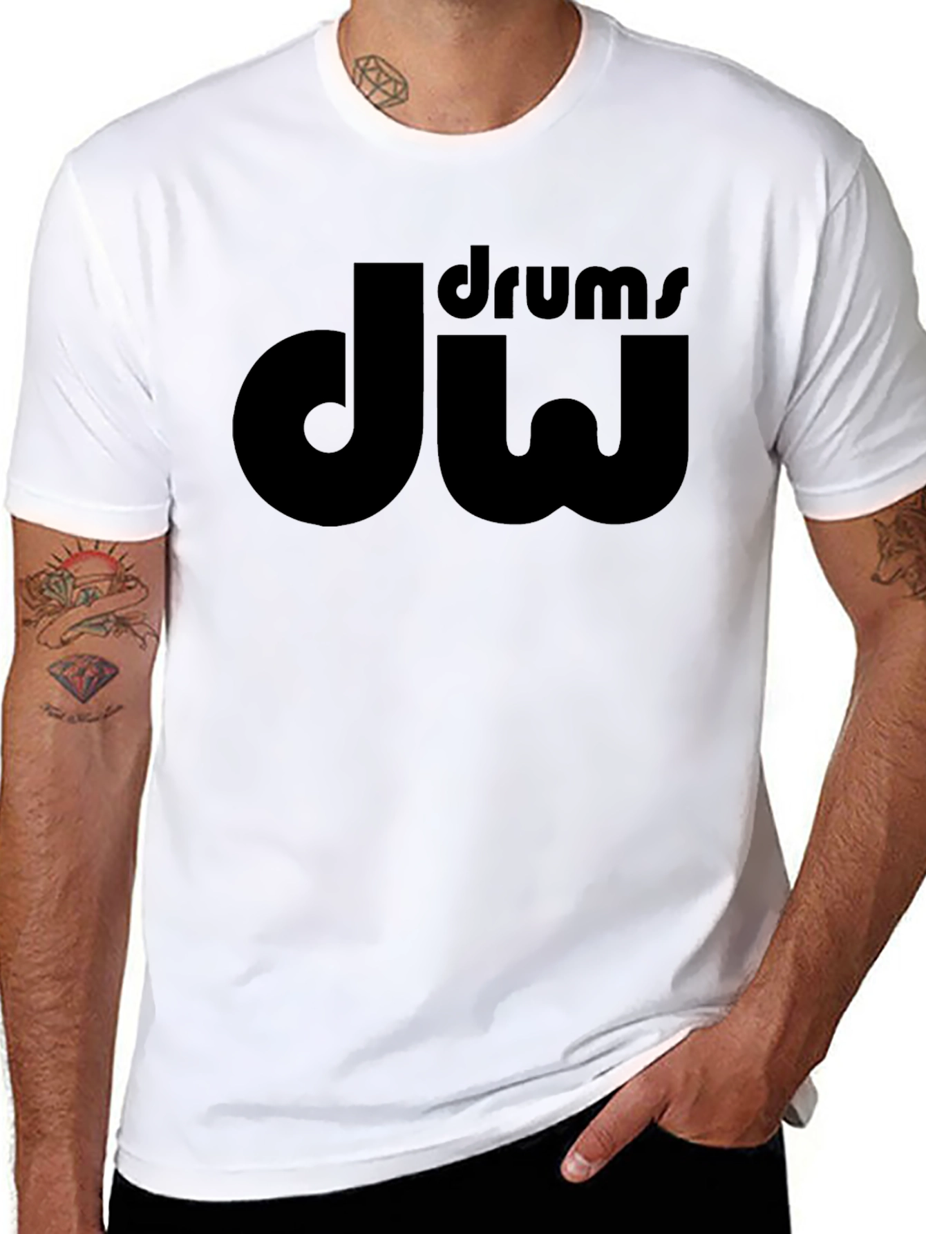 DW Drums Black T-Shirt - Music Apparel