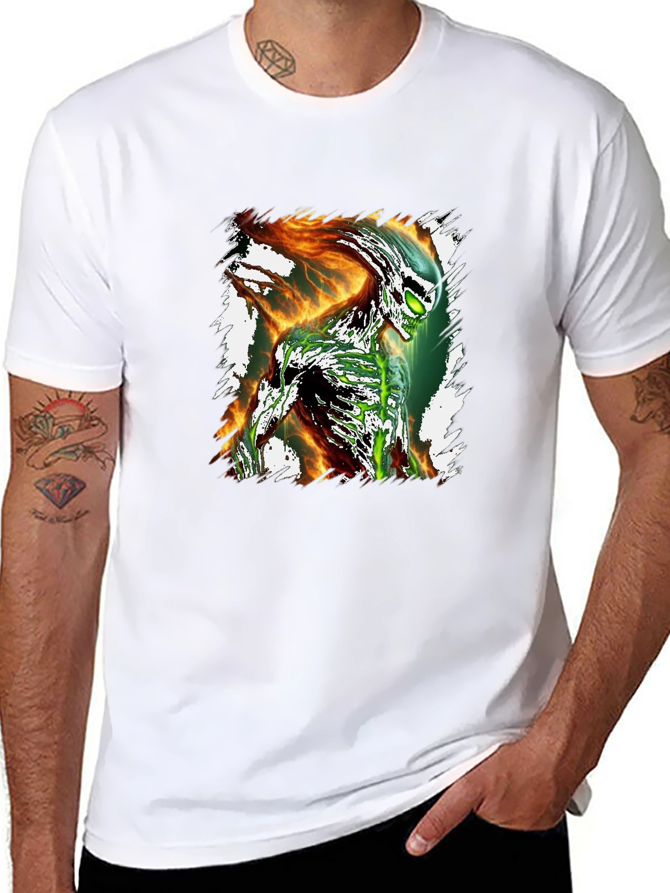 Alien Inferno Graphic T-Shirt - Sci-Fi Tee