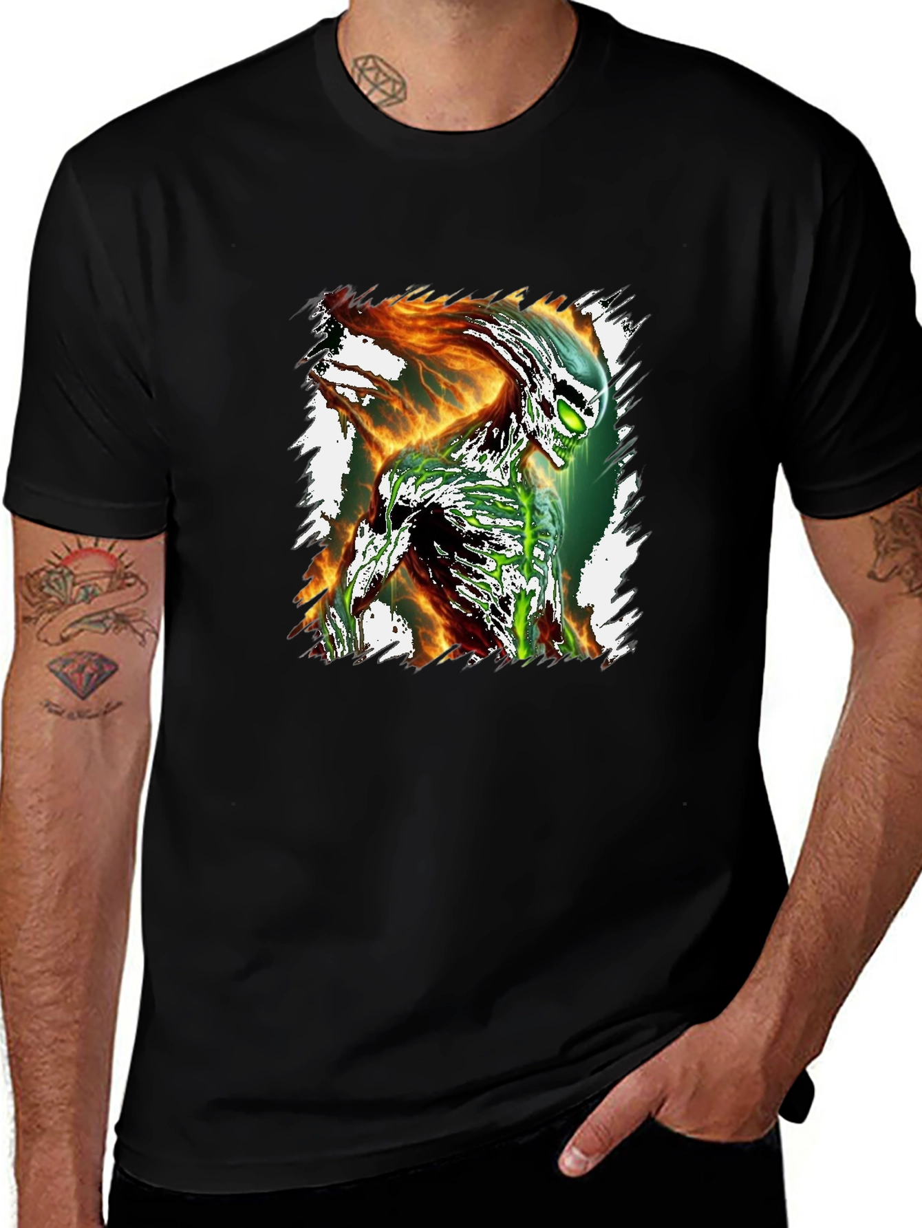 Alien Inferno Graphic T-Shirt - Sci-Fi Tee