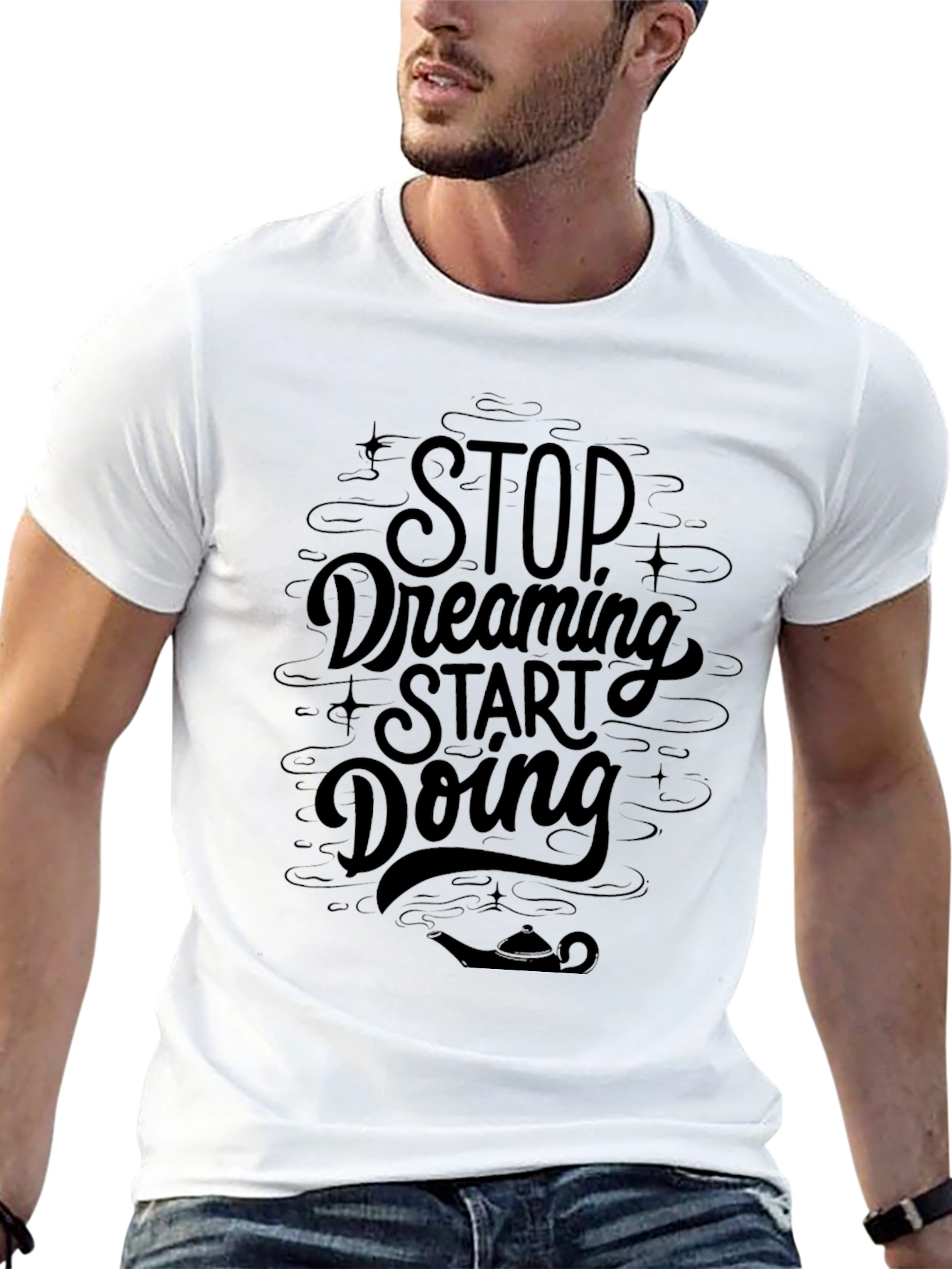 Dream Start Doing Black Graphic Tee