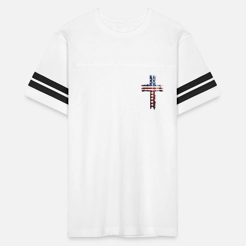 American flag cross