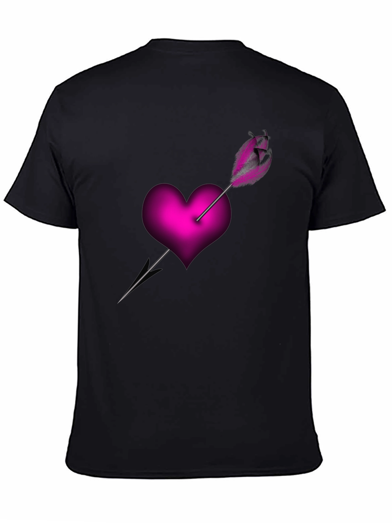 Heart Arrow Graphic Tee - Black