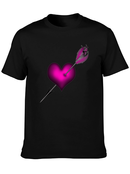 Heart Arrow Graphic Tee - Black