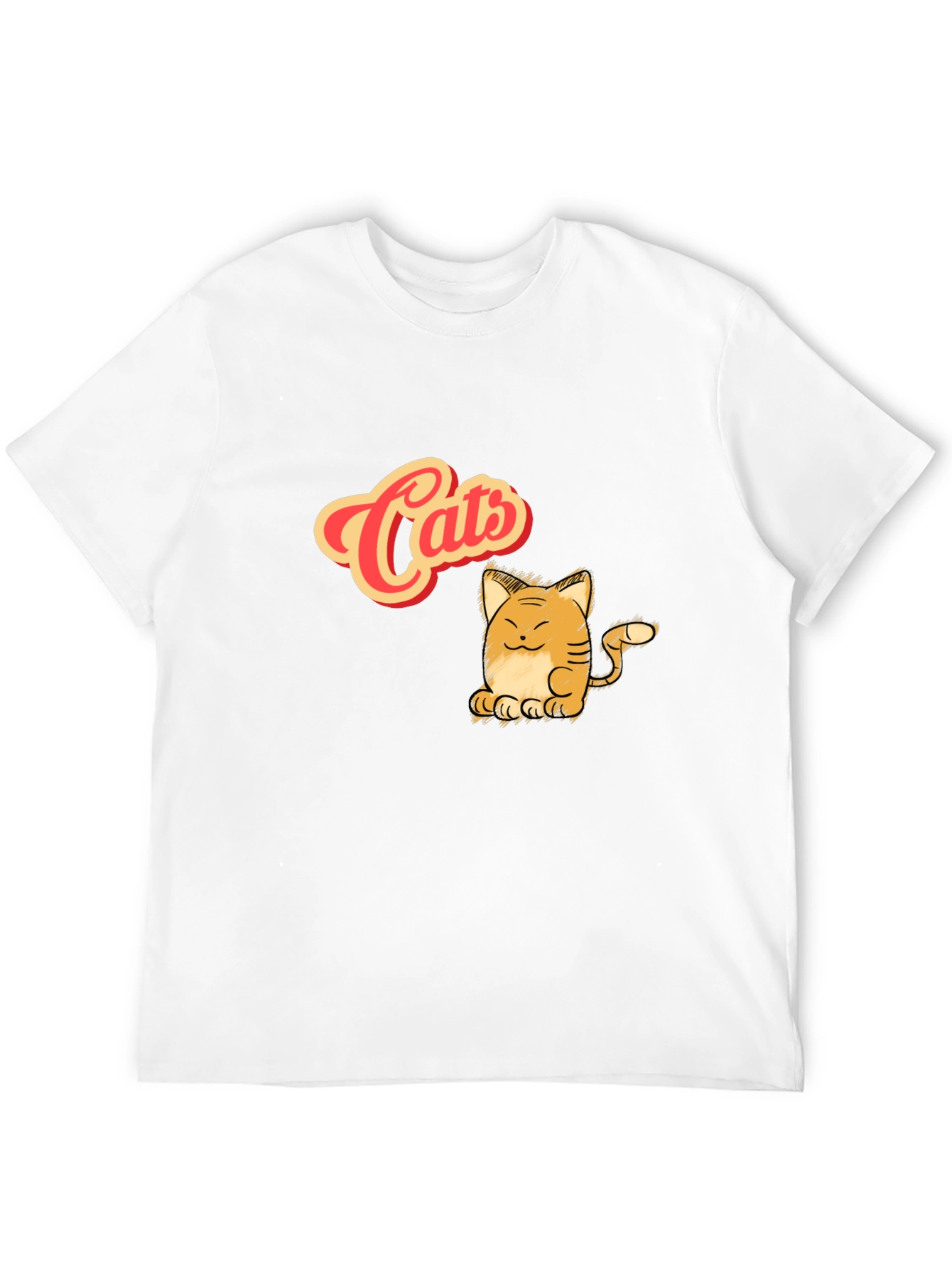 Cute Cats Graphic Black T-Shirt