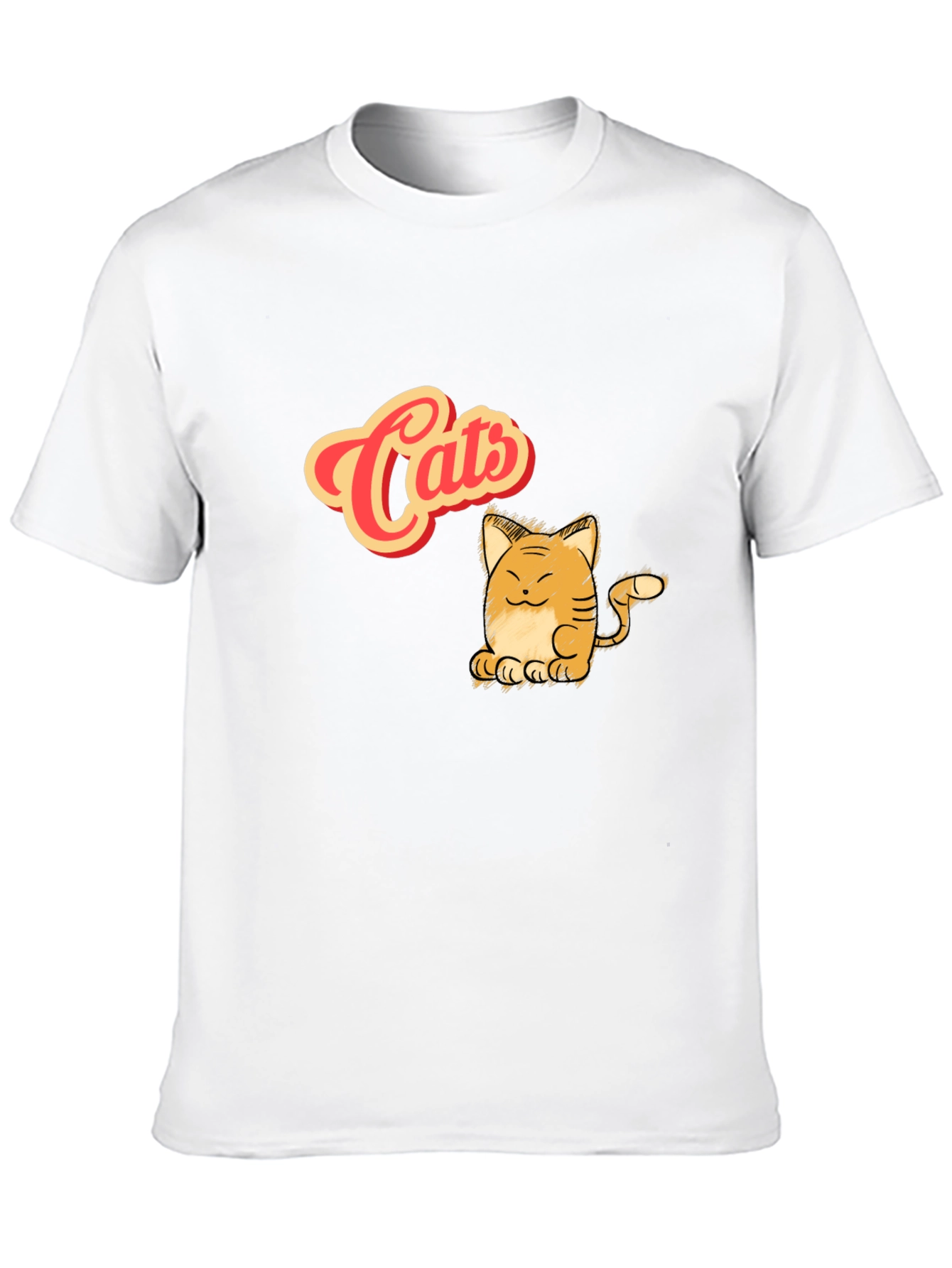 Cute Cats Graphic Black T-Shirt