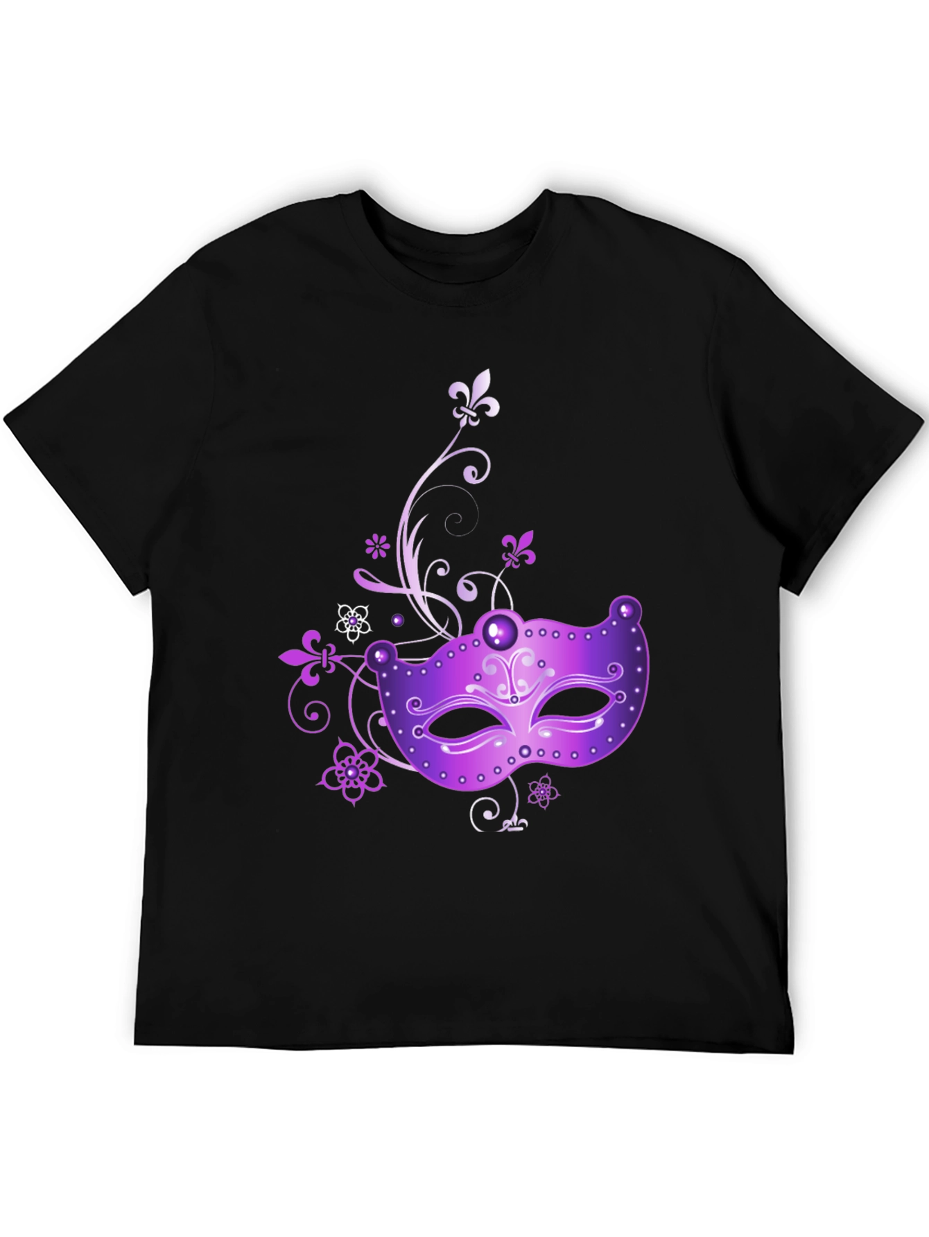 Mardi Gras Mask Graphic T-Shirt