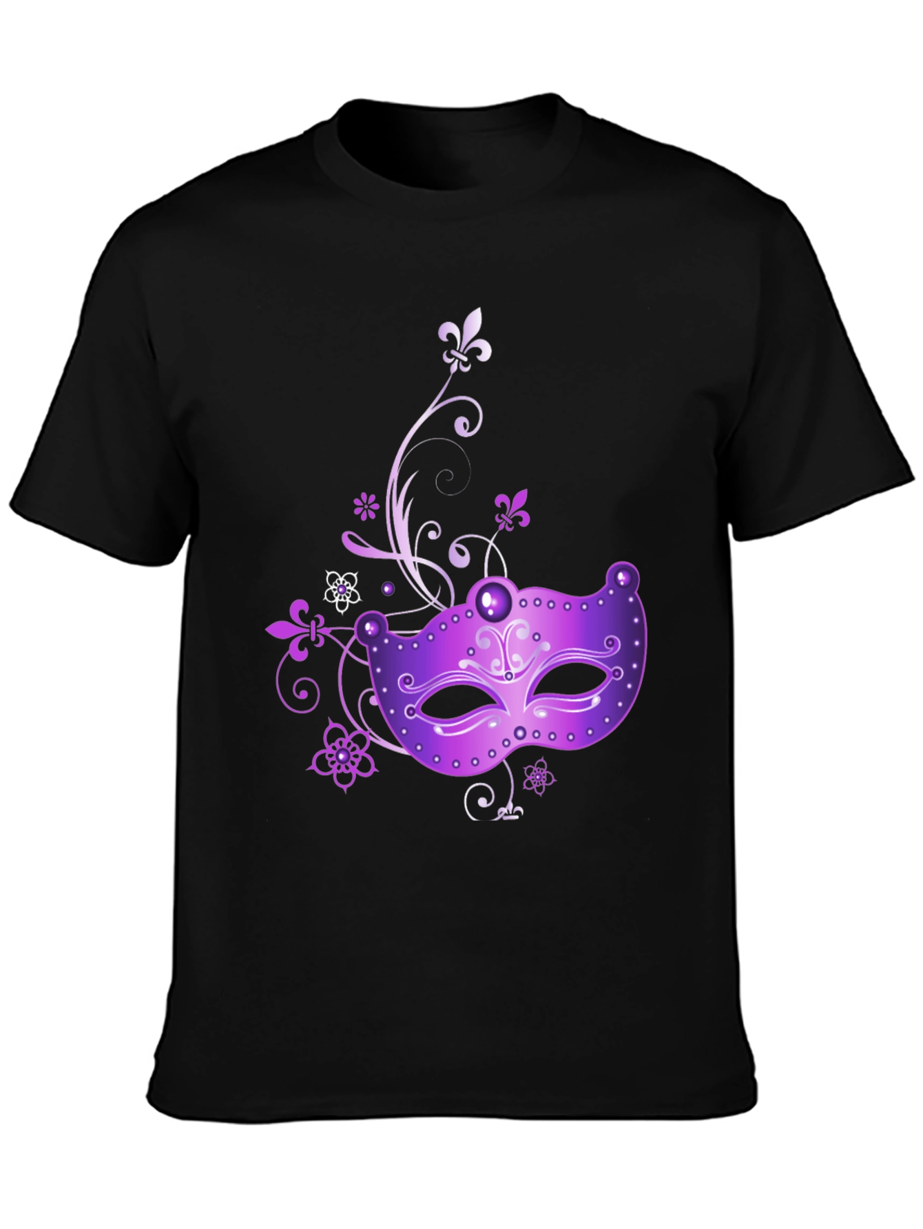 Mardi Gras Mask Graphic T-Shirt