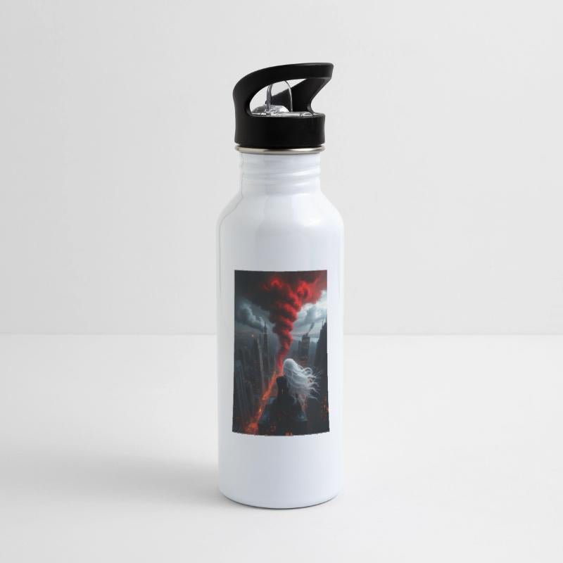 Apocalyptic Angel Over Burning City