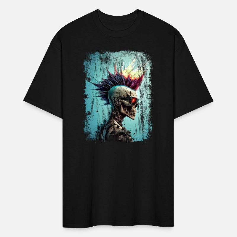 Apocalyptic Punk Zombie Skull