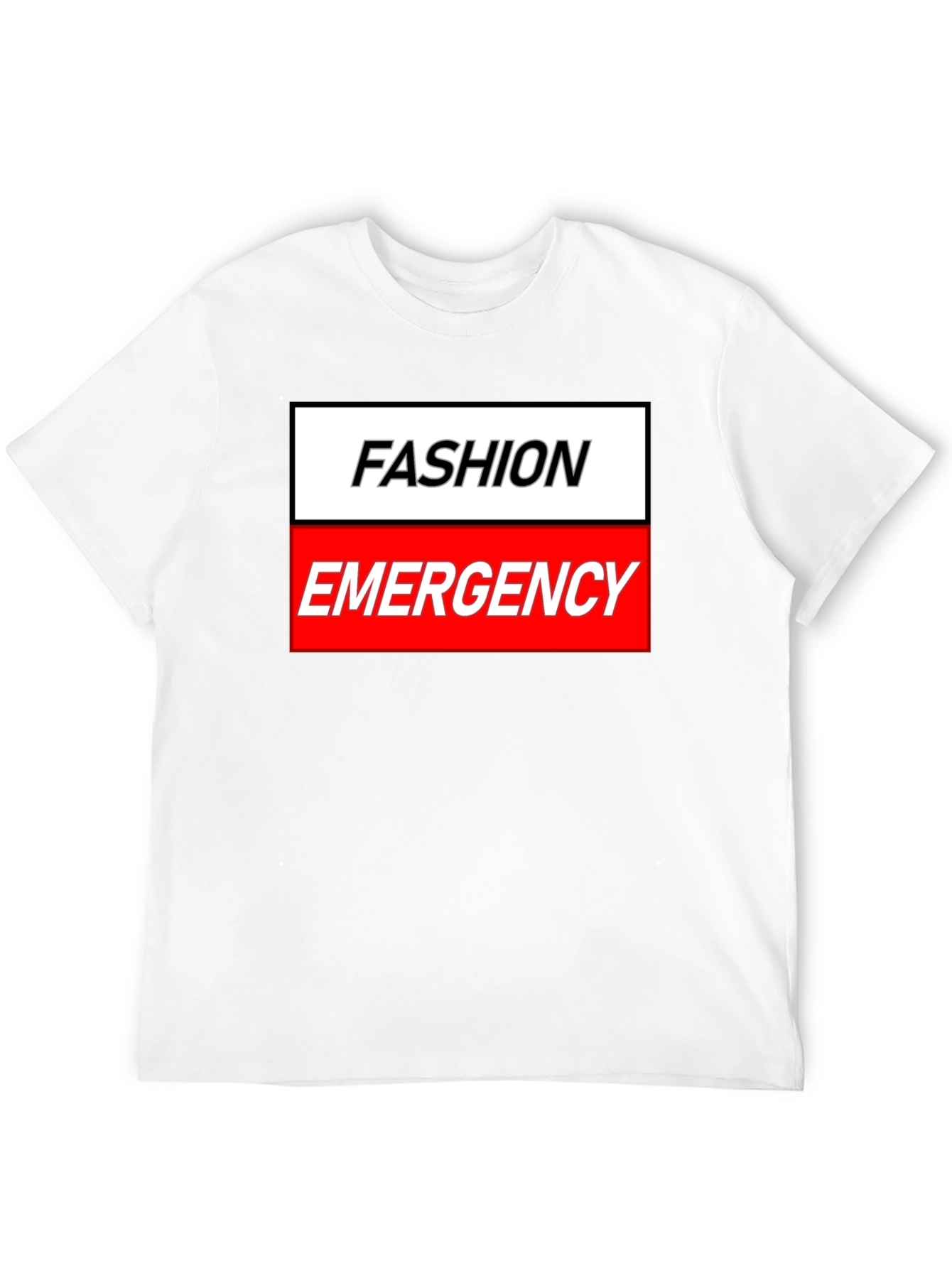 Fashion Emergency Graphic Tee - Trendy Humor Shirt