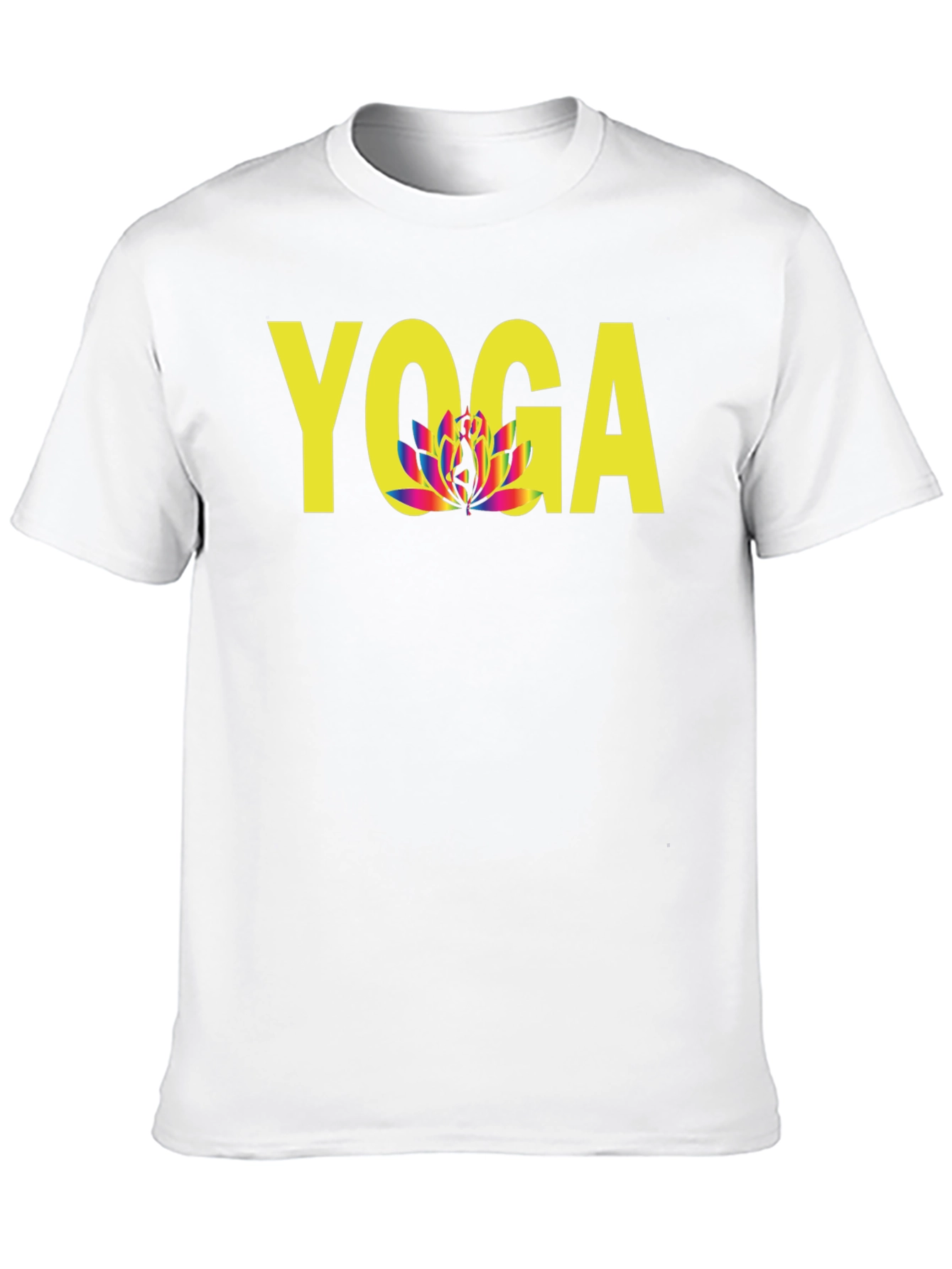 Yoga Lotus Flower Graphic Tee - Unisex Black T-Shirt
