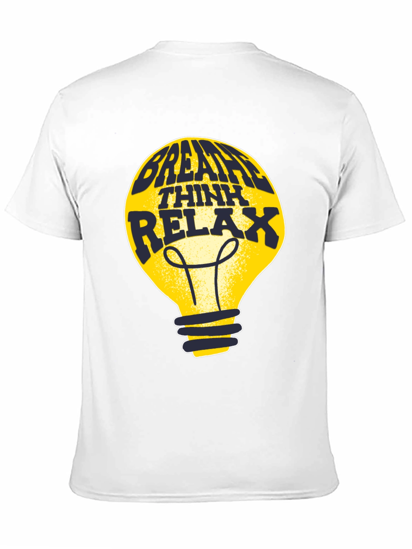 Breathe Think Relax Lightbulb Graphic Tee - Black