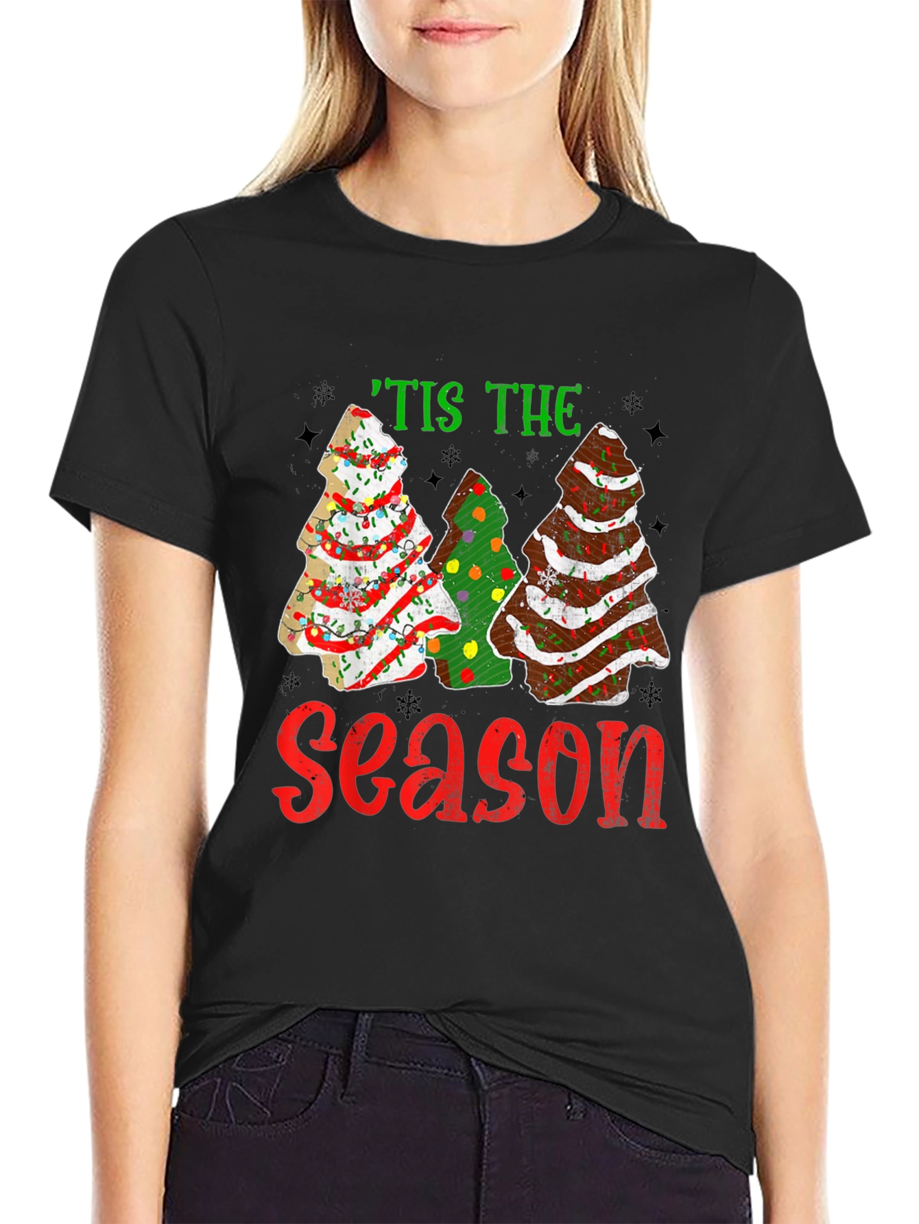 Tis the Season Cookie Tree Christmas T-Shirt