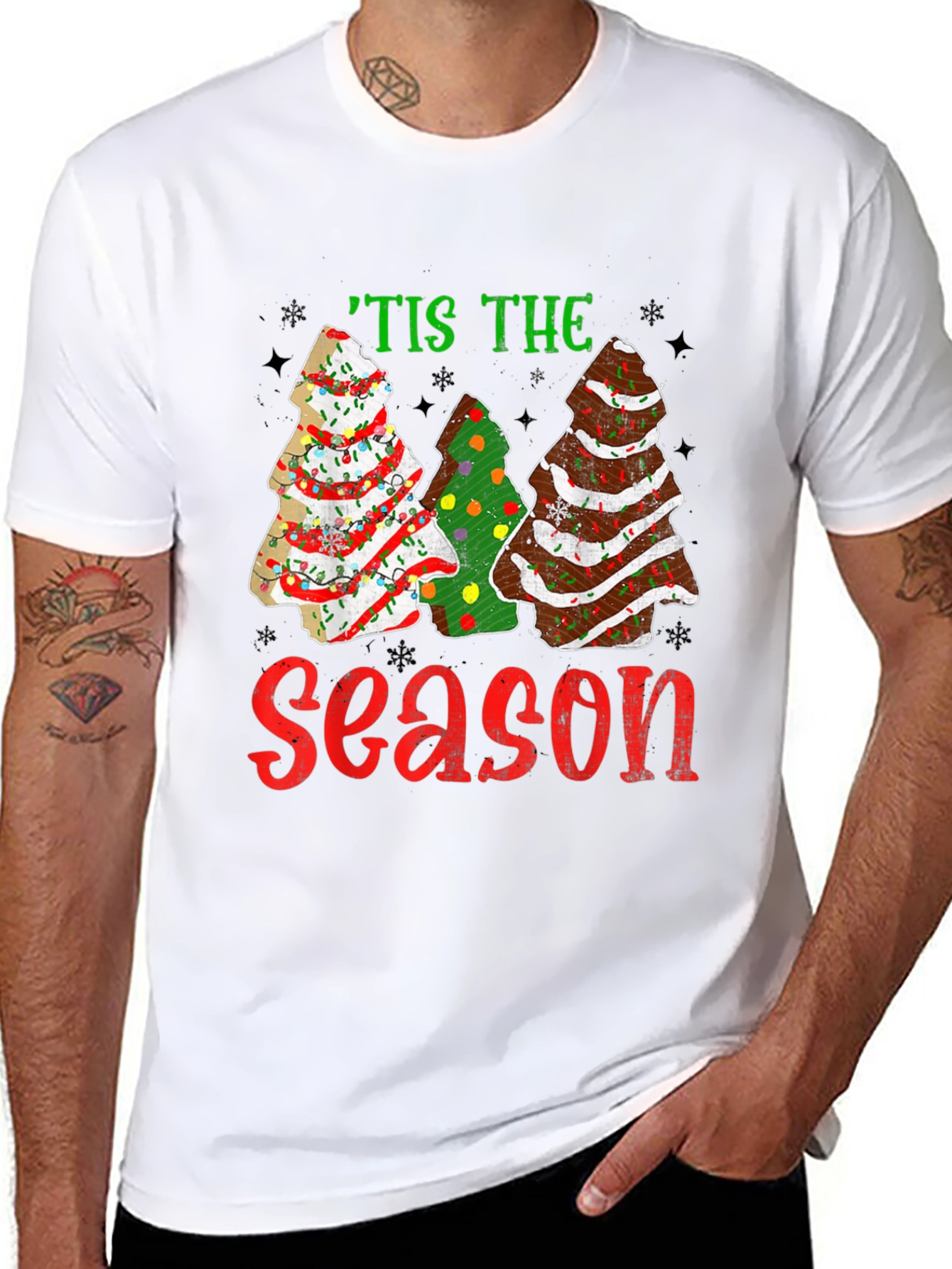 Tis the Season Cookie Tree Christmas T-Shirt