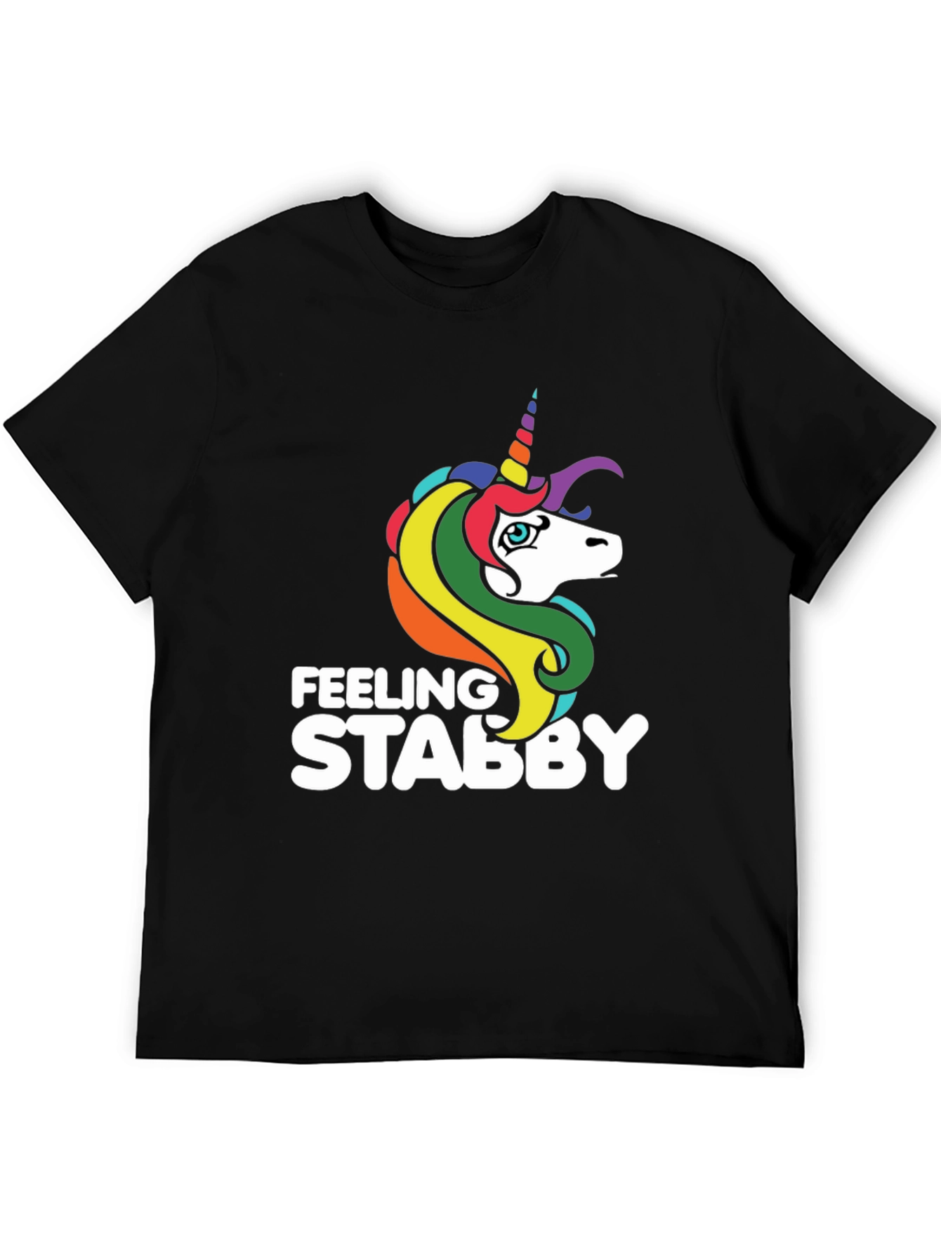 Feeling Stabby Unicorn T-Shirt - Black