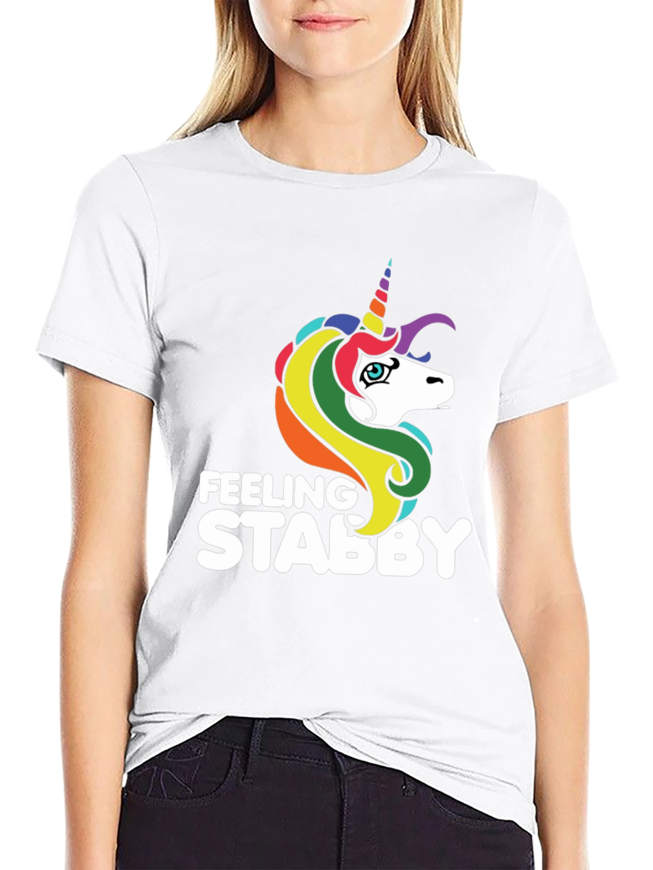 Feeling Stabby Unicorn T-Shirt - Black