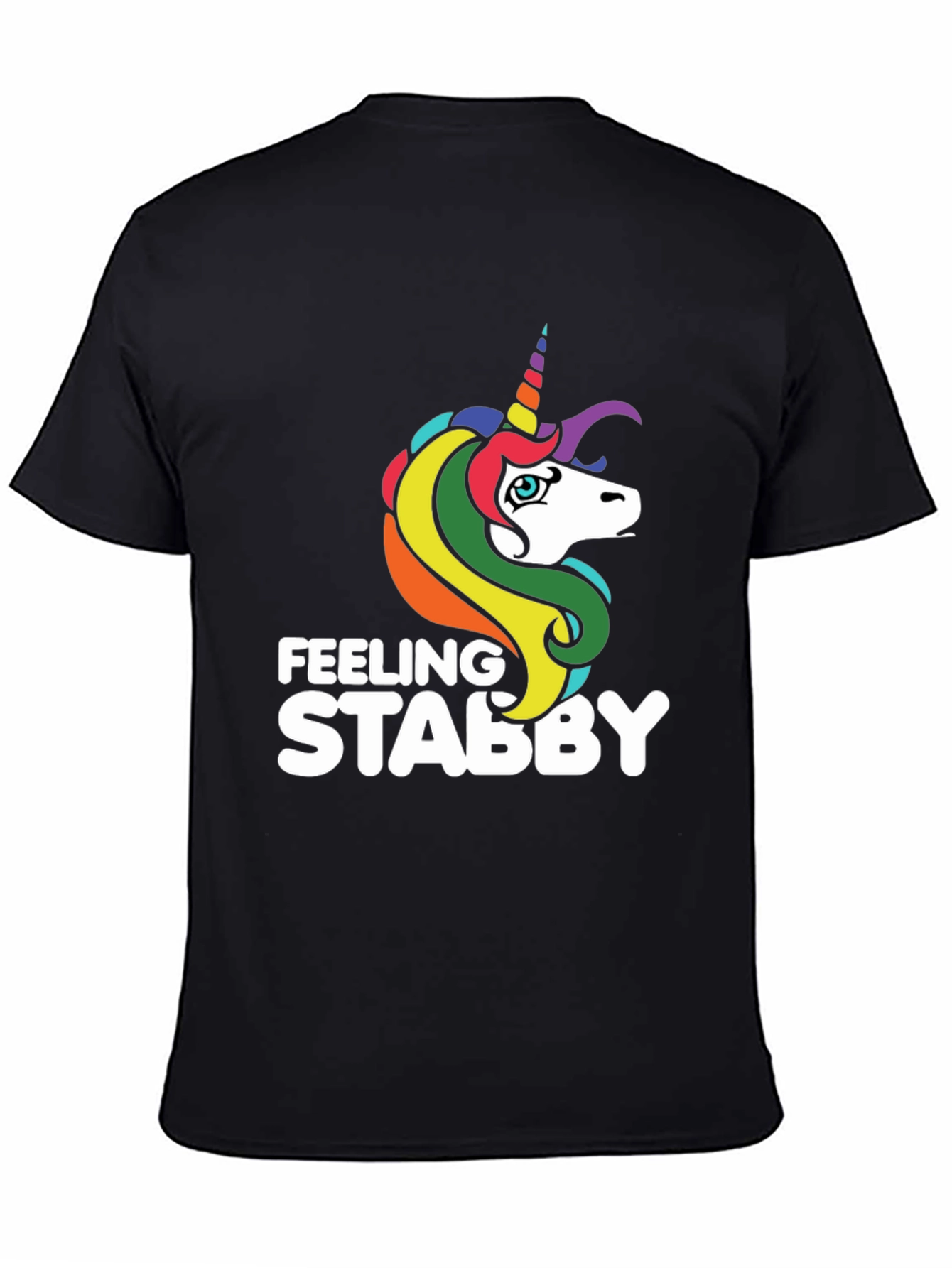 Feeling Stabby Unicorn T-Shirt - Black