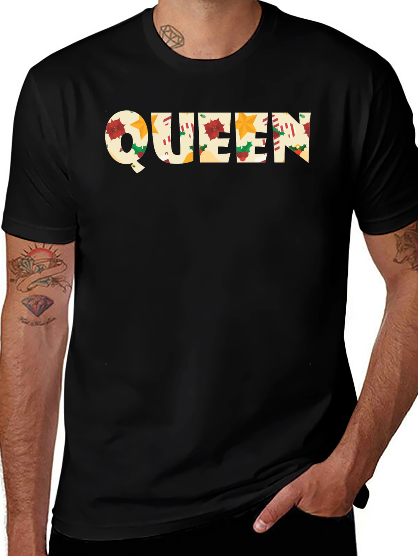 Queen Christmas Pattern T-Shirt