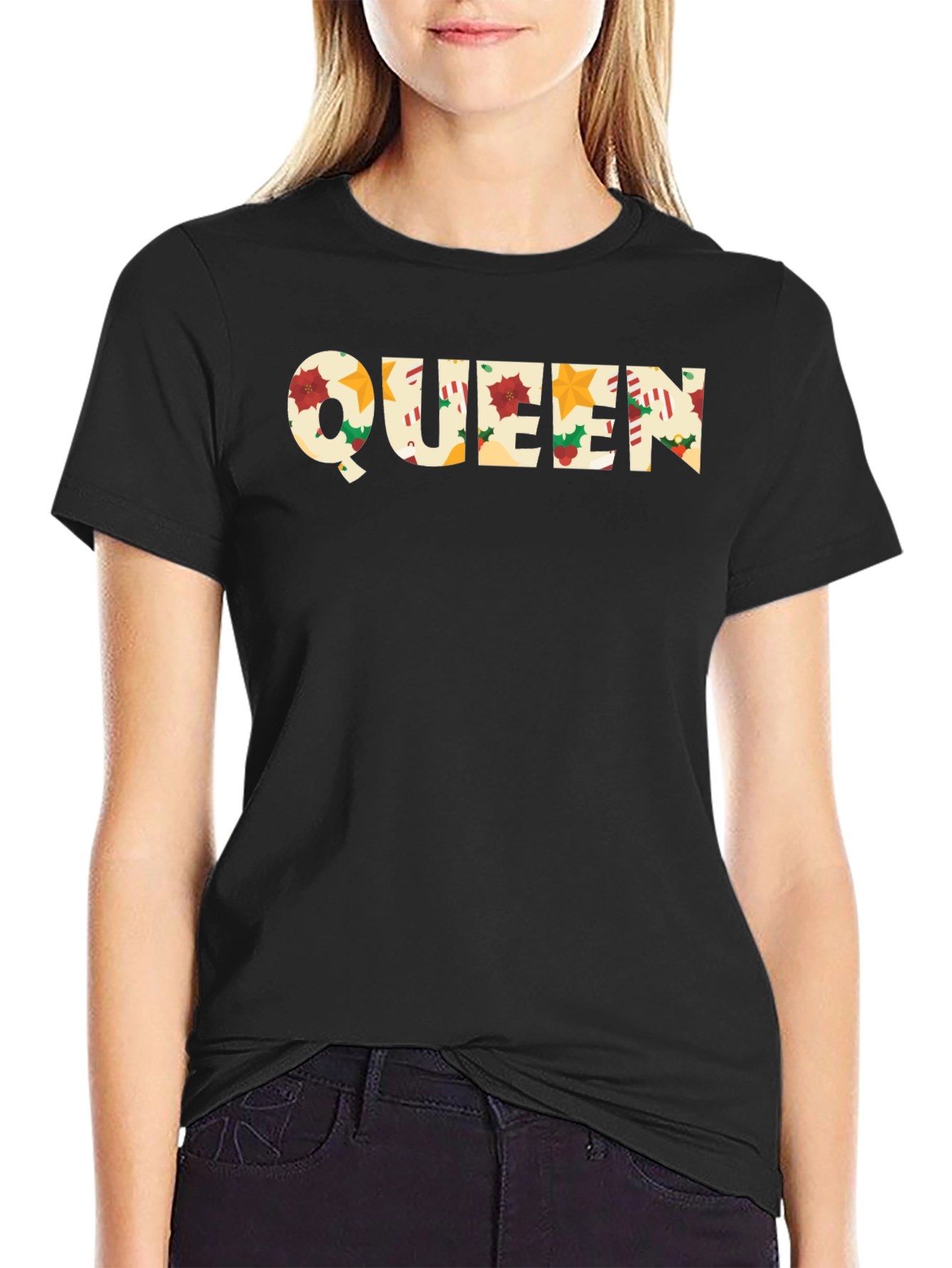 Queen Christmas Pattern T-Shirt
