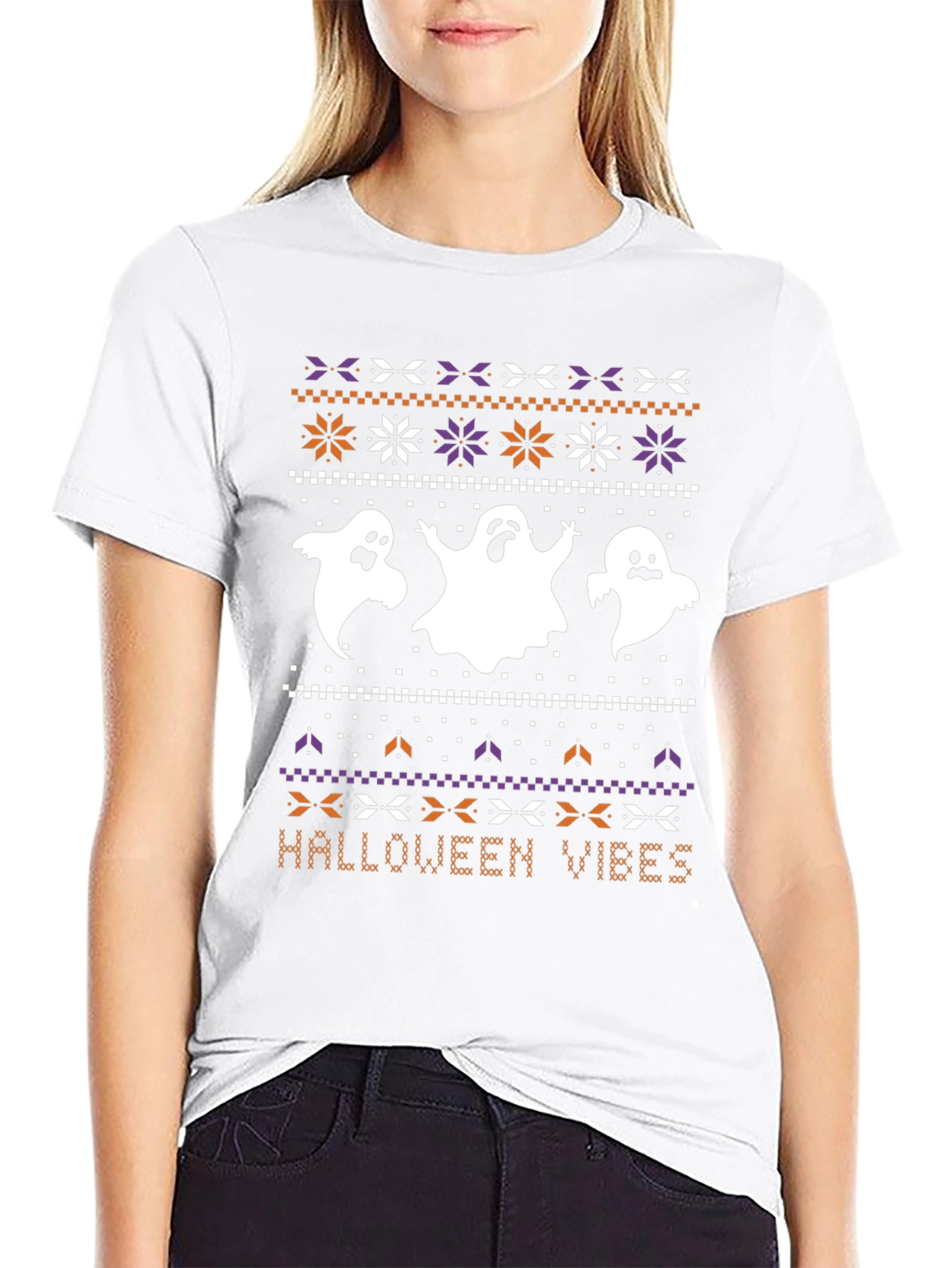 Halloween Vibes Ghost T-Shirt