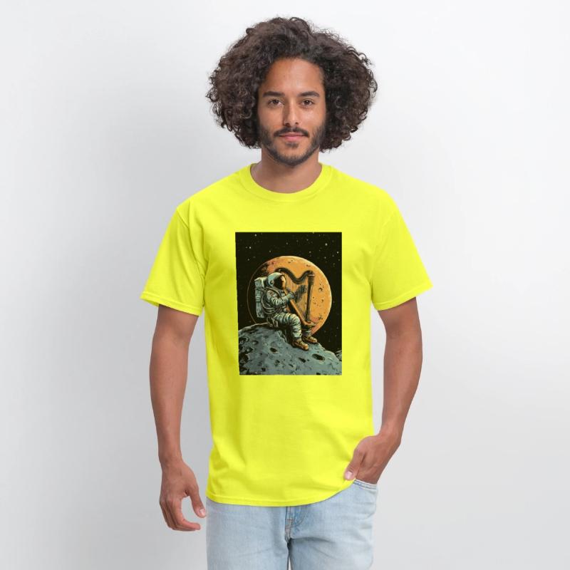 Astronaut playing Harp