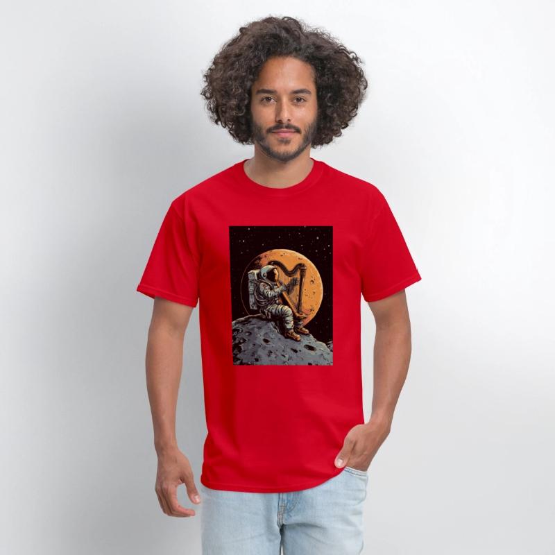 Astronaut playing Harp