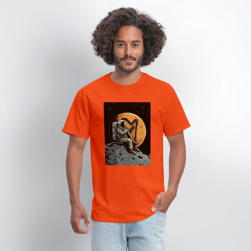 Astronaut playing Harp