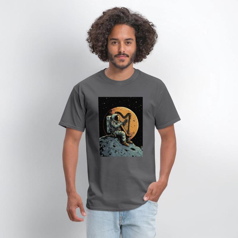 Astronaut playing Harp